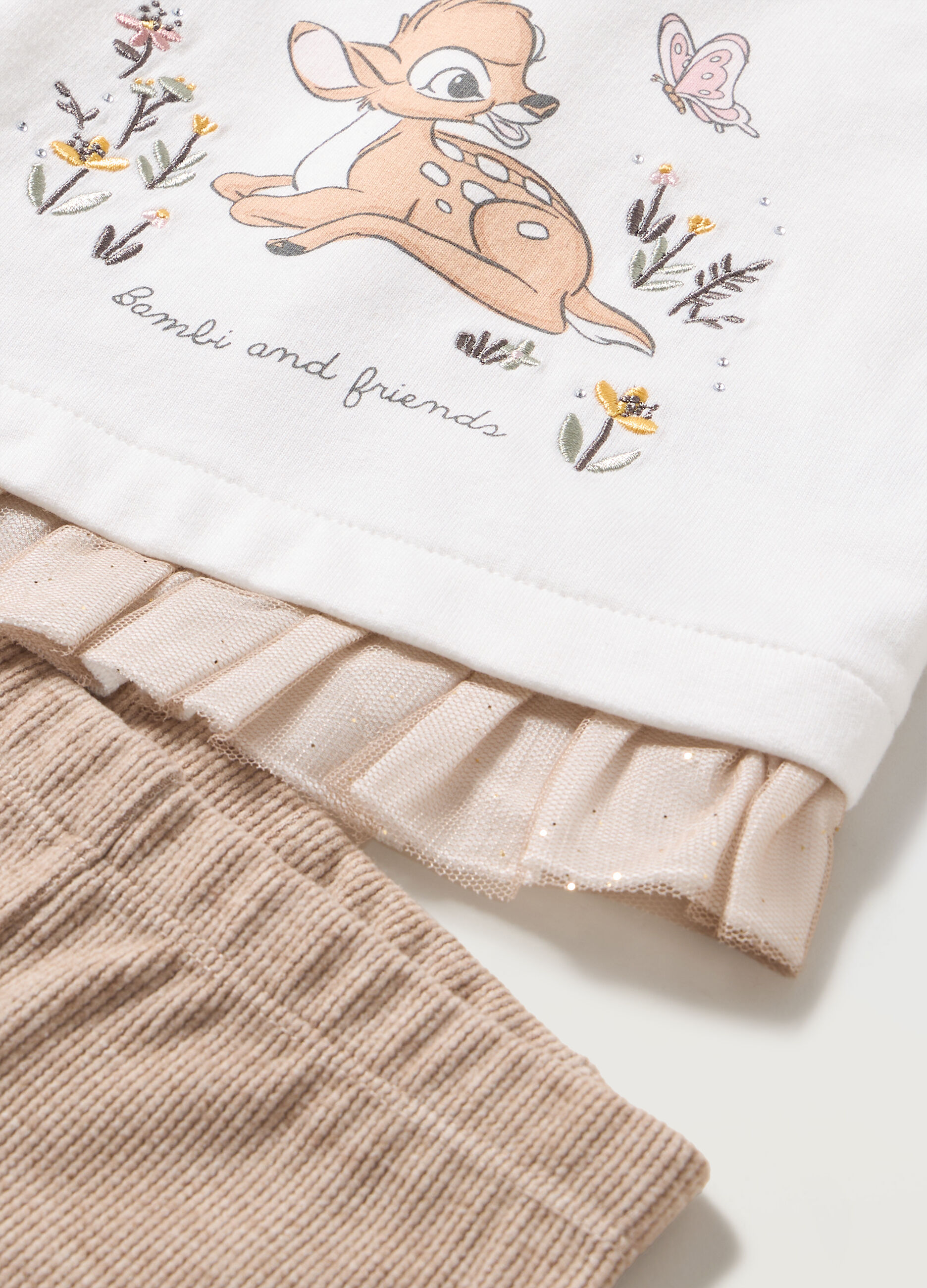 Jogging set in felpa di puro cotone neonata_1