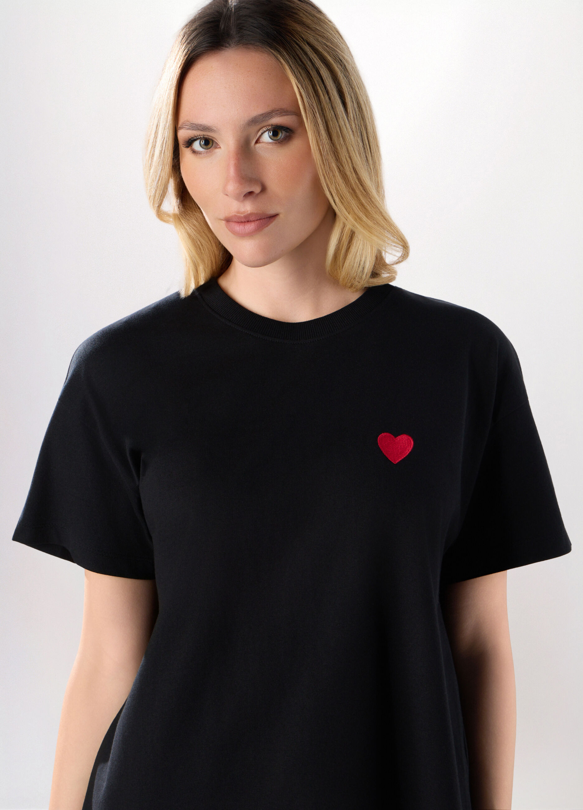T-shirt in jersey di puro cotone donna_2