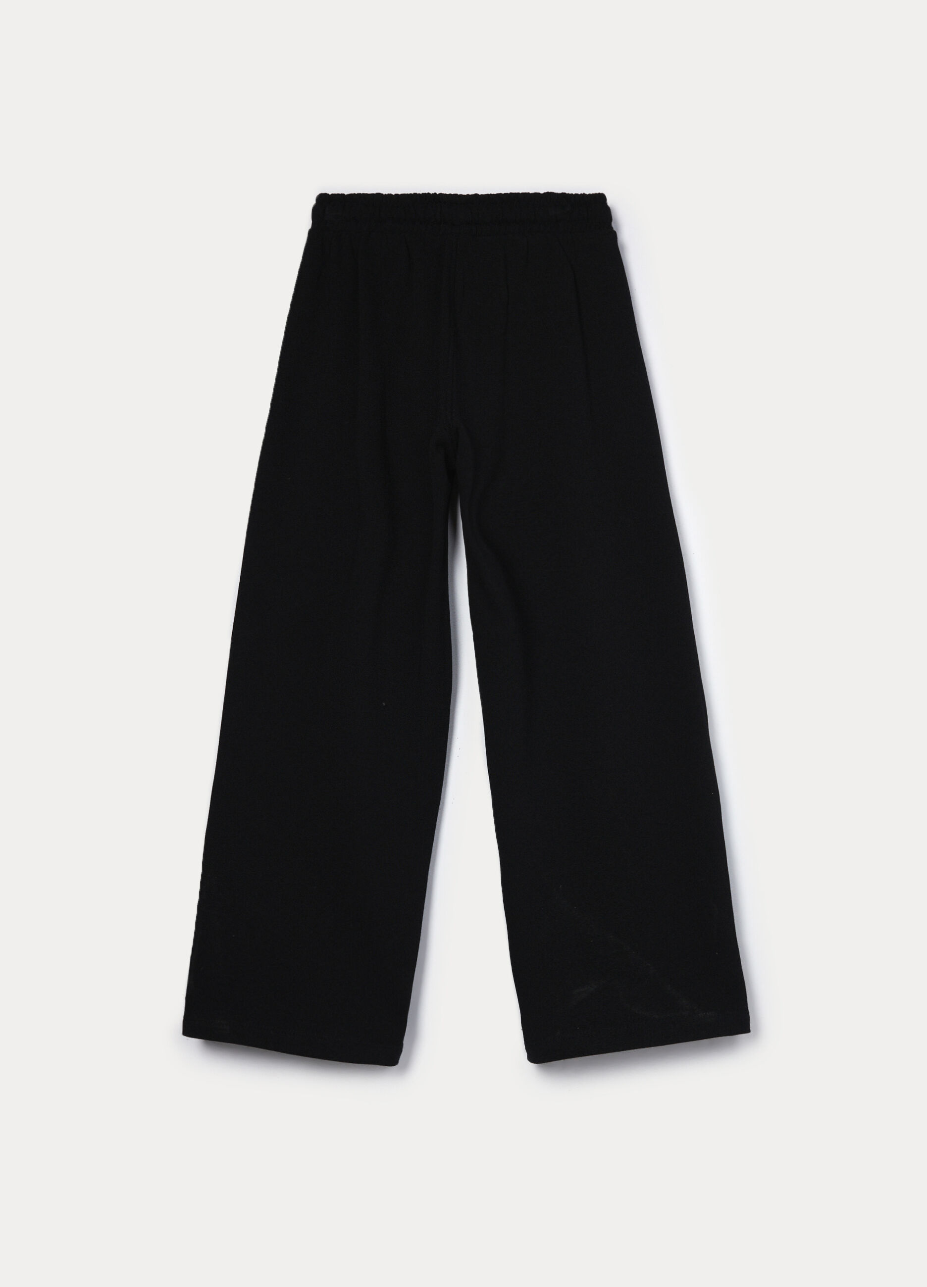 Jogger wide leg in french terry di puro cotone ragazza_1