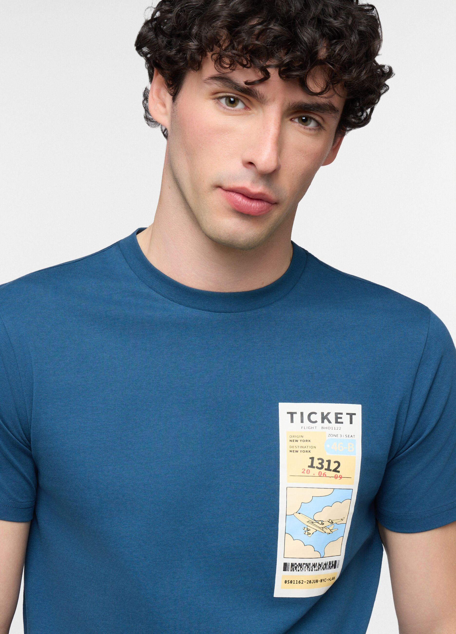 T-shirt in jersey di cotone con stampa uomo_2