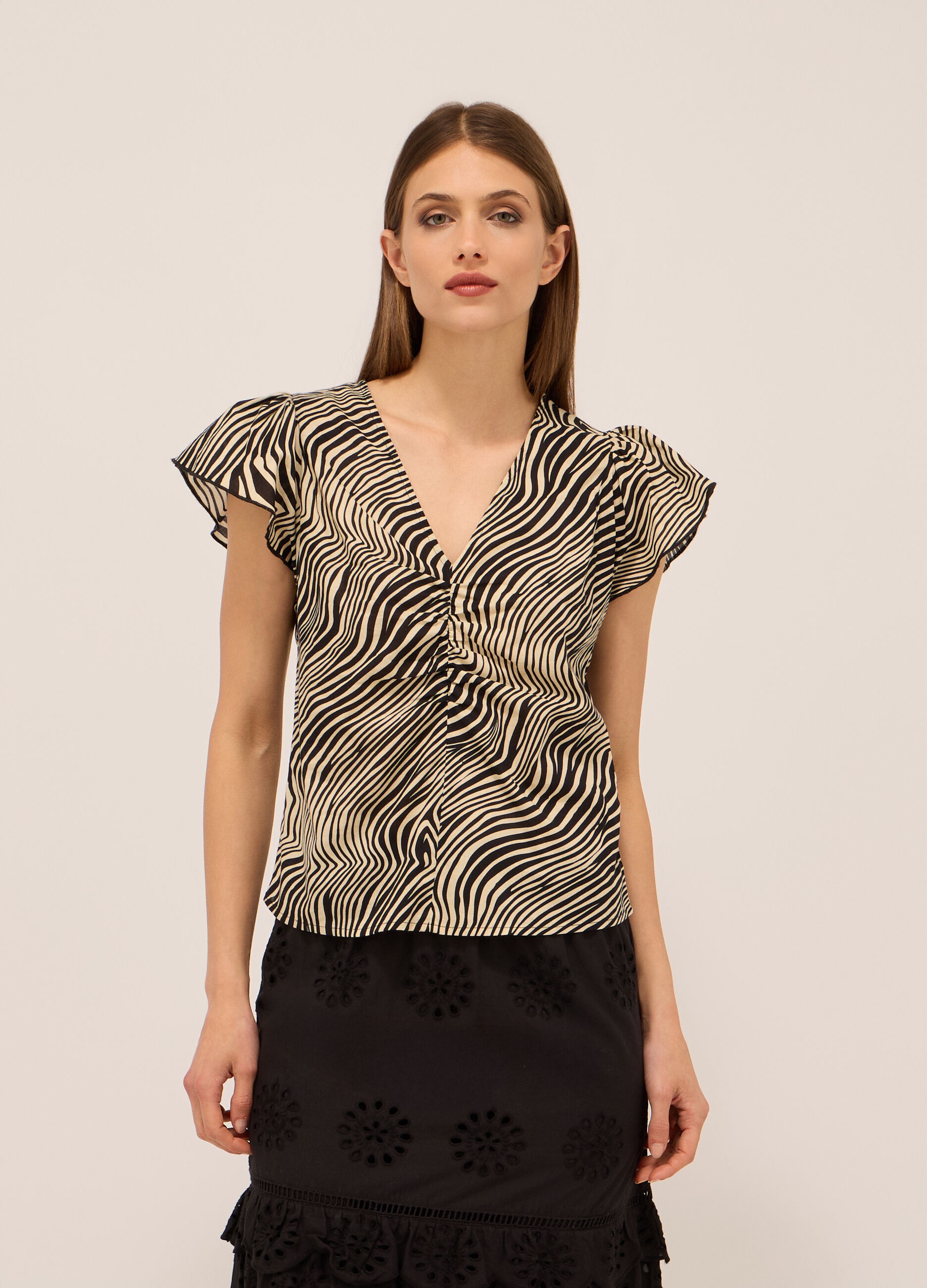 Blusa in puro cotone voile donna_0