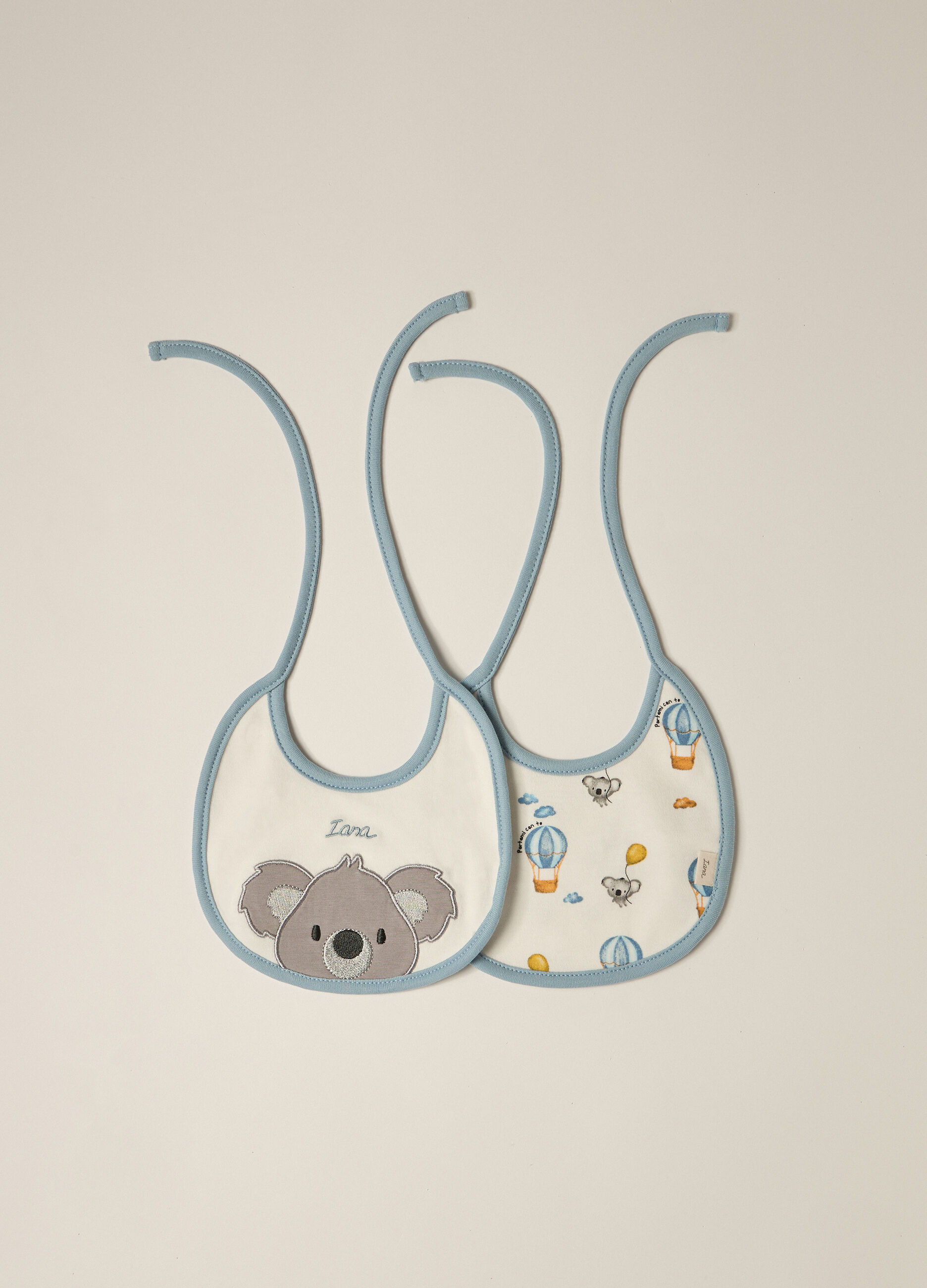 Bavaglini in interlock di puro cotone IANA neonato_0