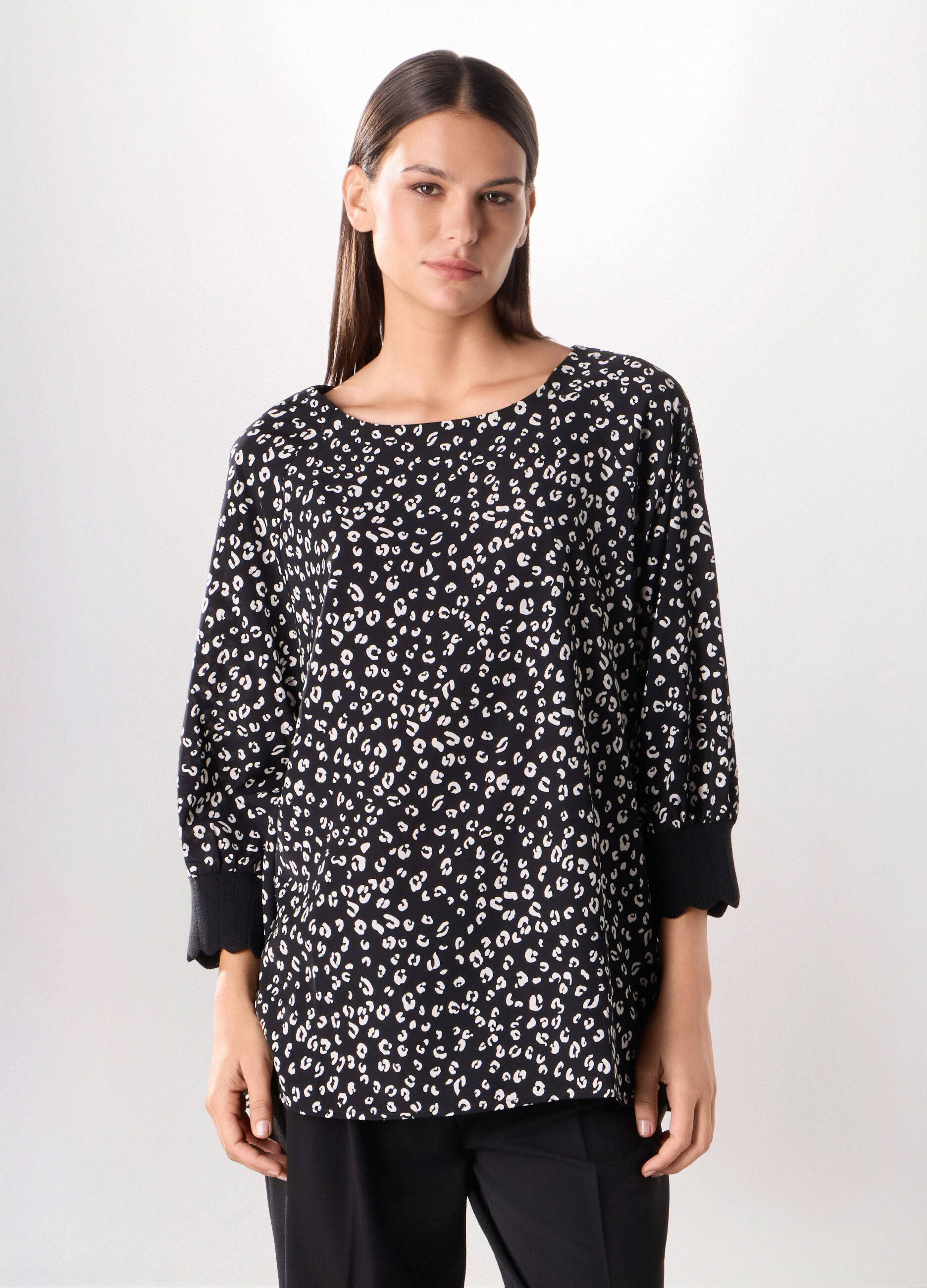 Blusa con stampa donna curvy_0