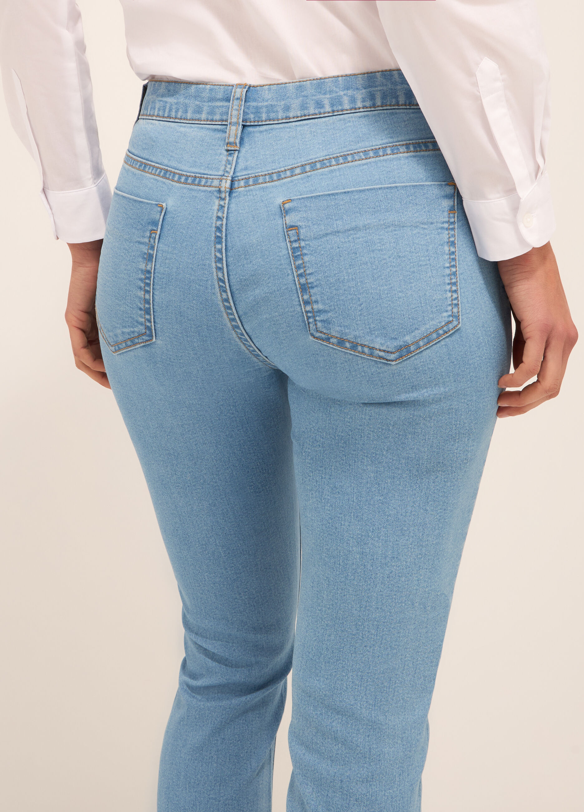 Pantaloni in denim stretch donna_2