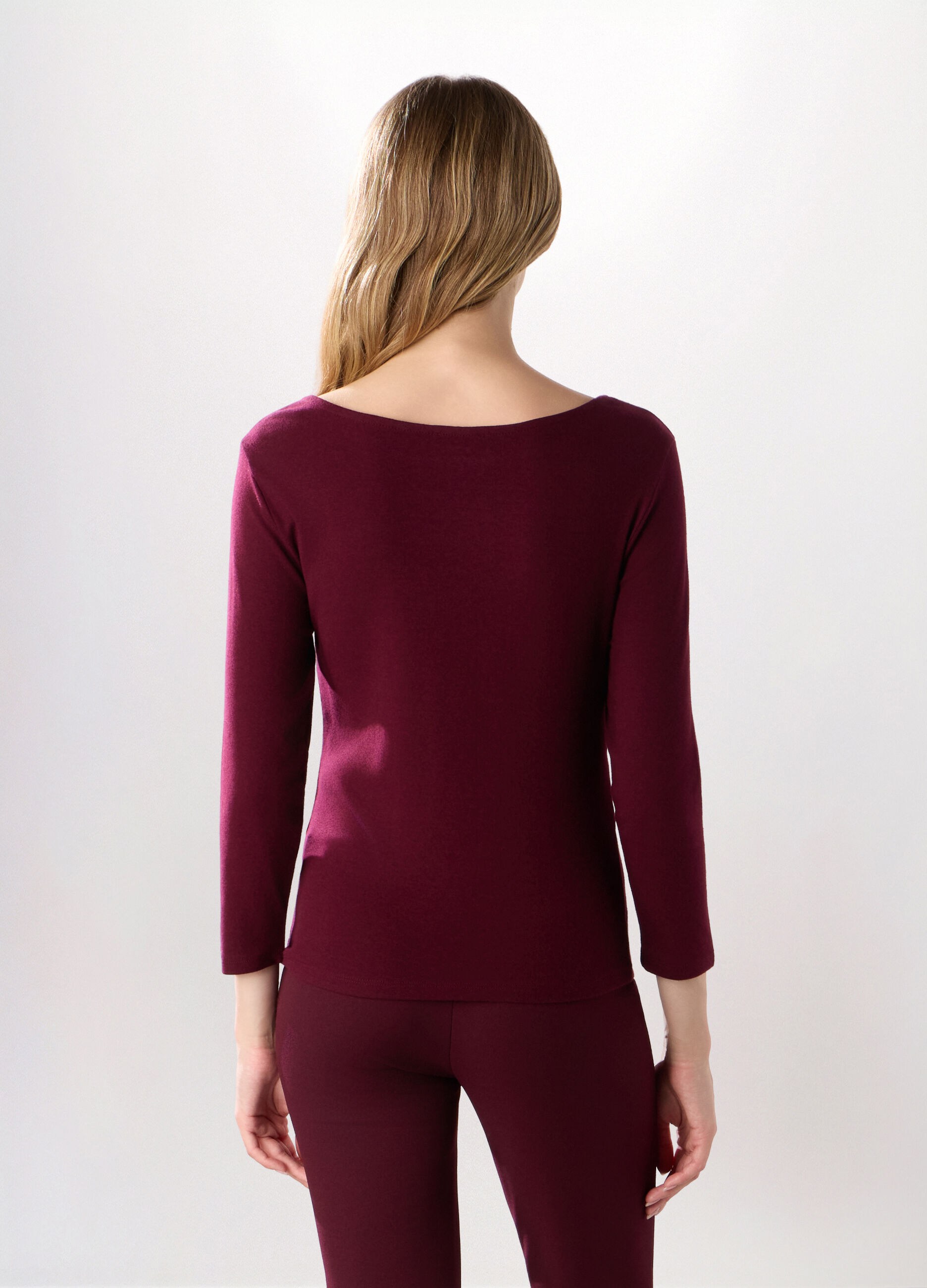 T-shirt in misto viscosa stretch donna_1