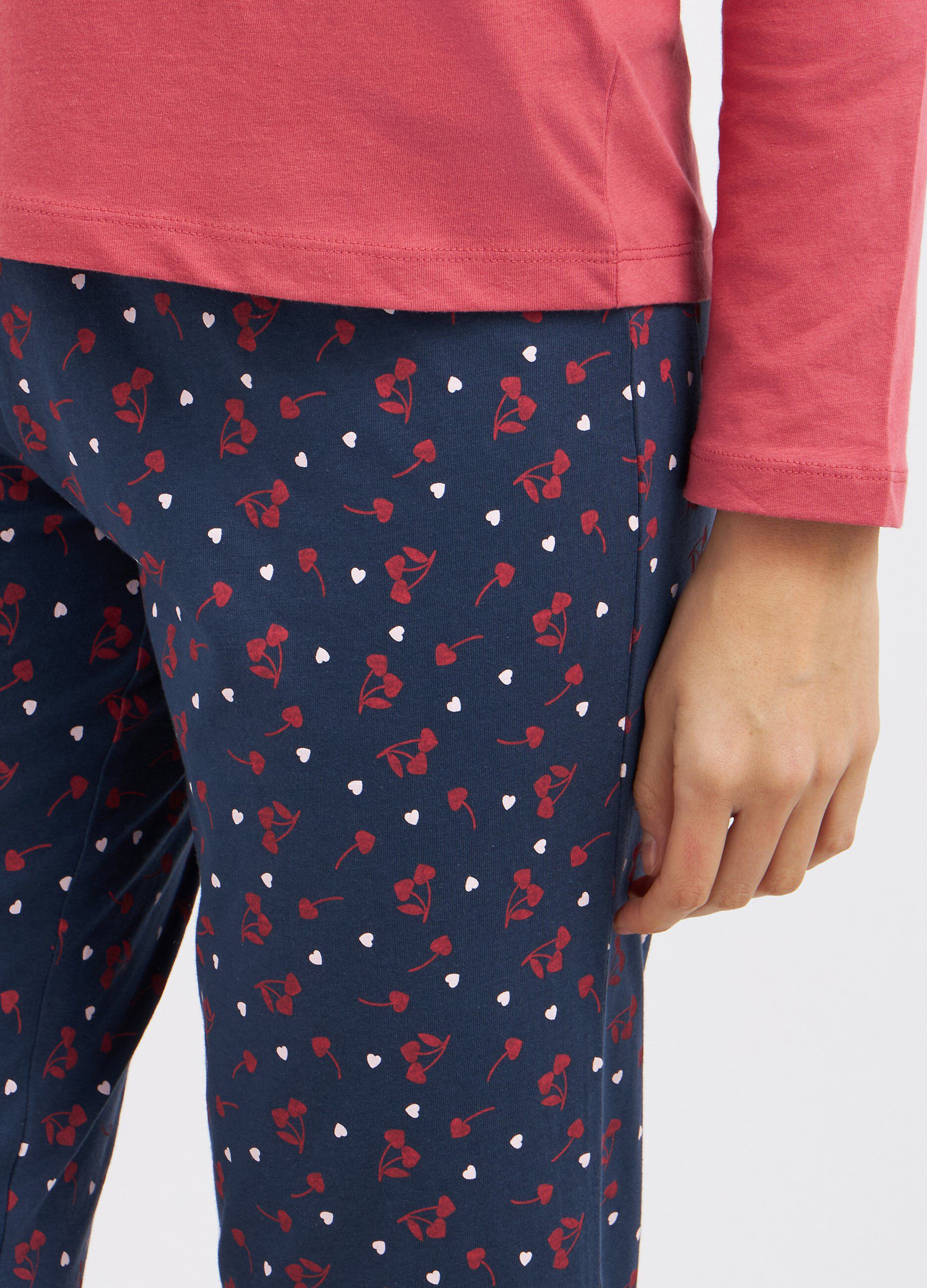 Set pigiama lungo in puro cotone donna_2