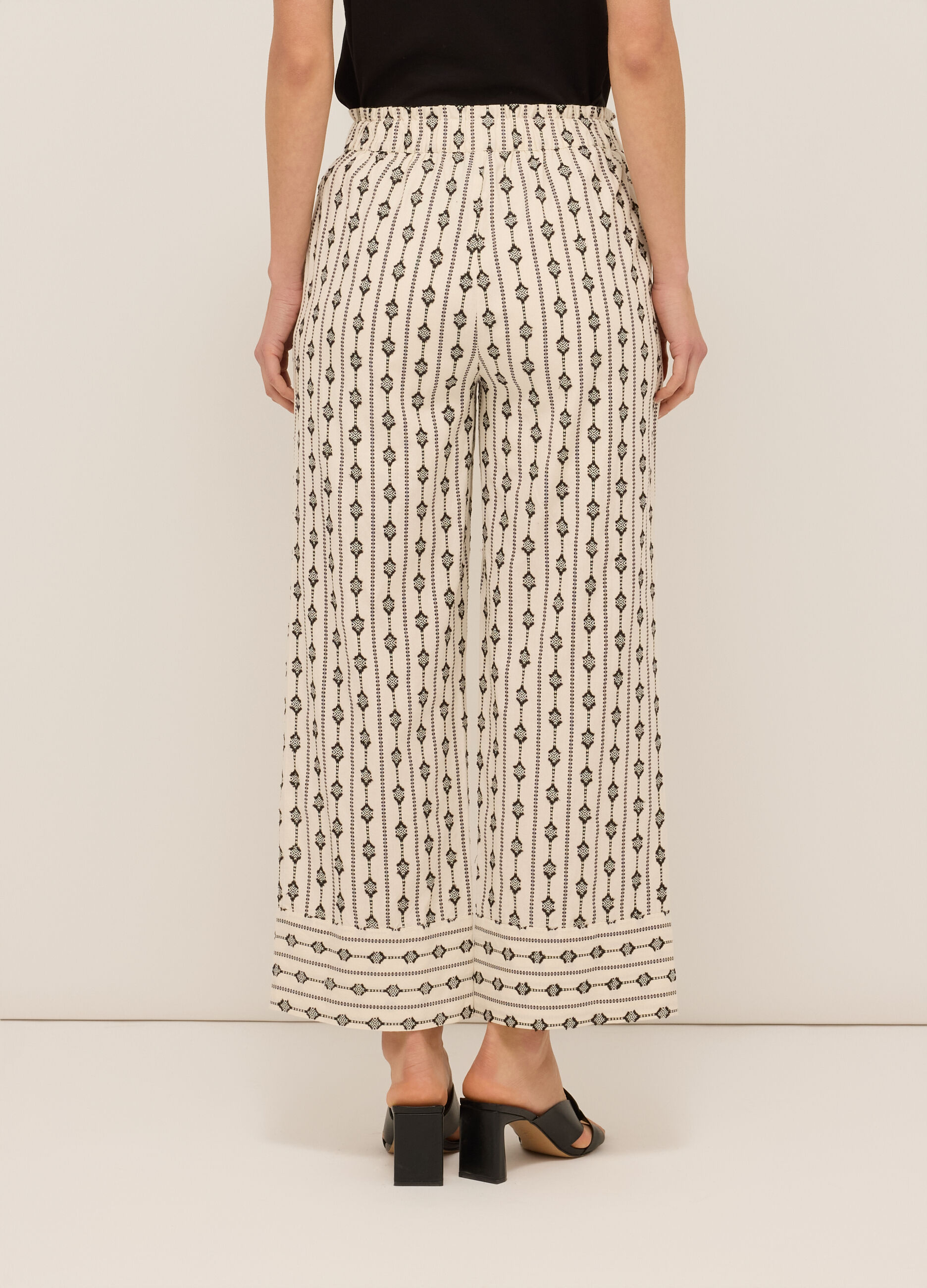 Pantaloni palazzo jacquard donna