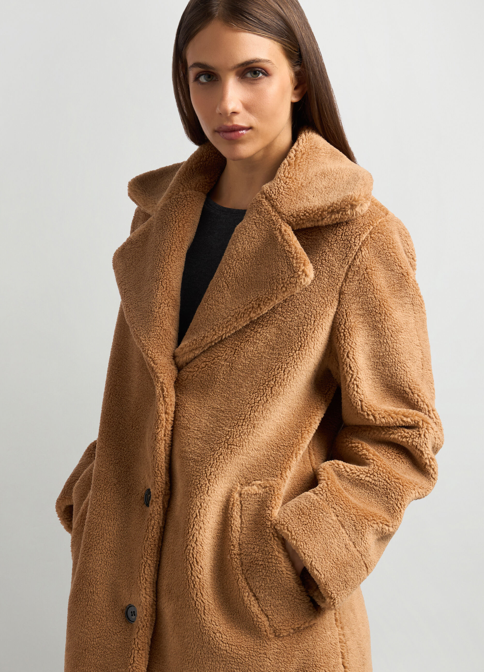Cappotto teddy donna