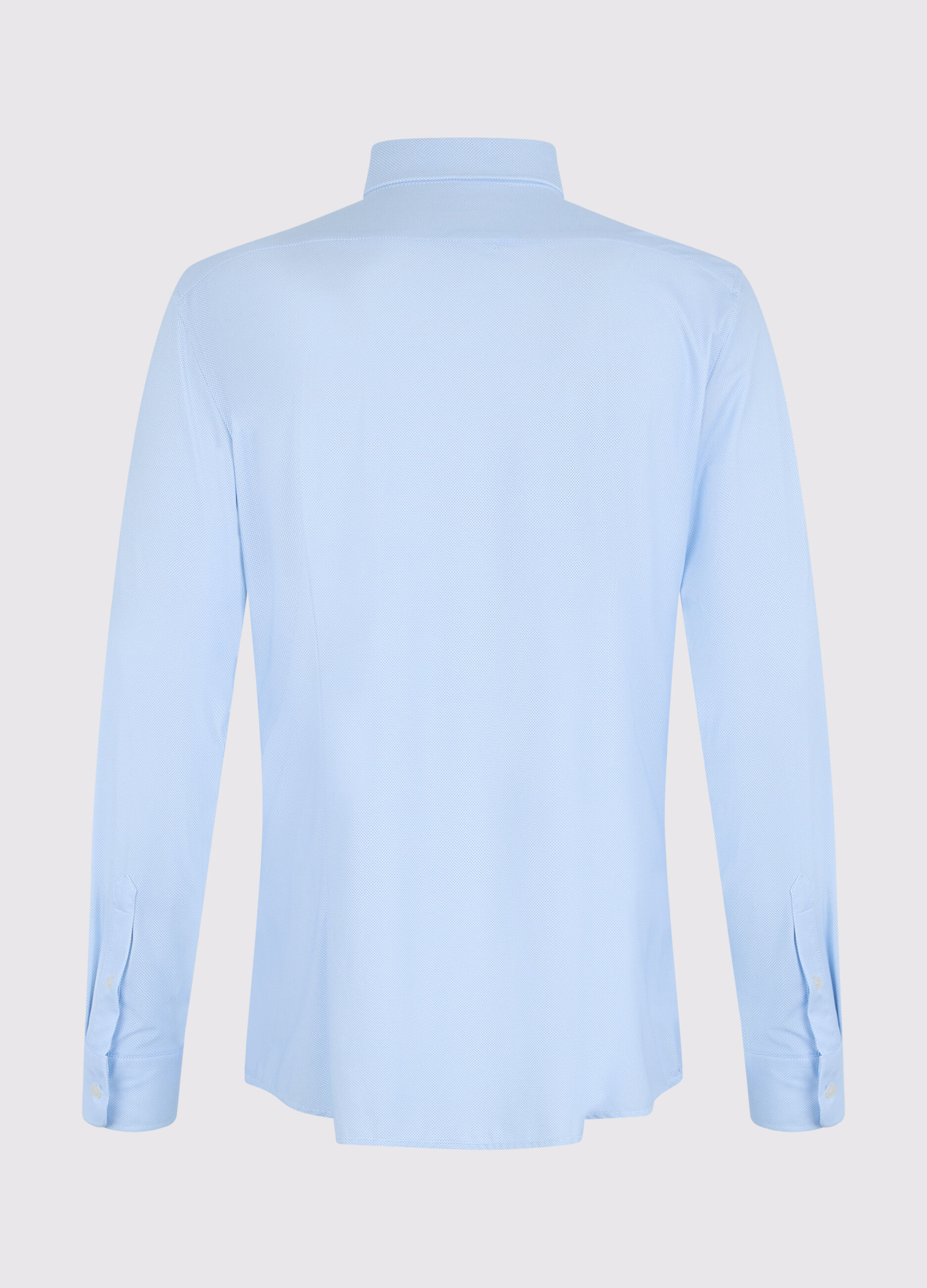 Camicia slim fit colletto classico in tessuto stretch uomo_5