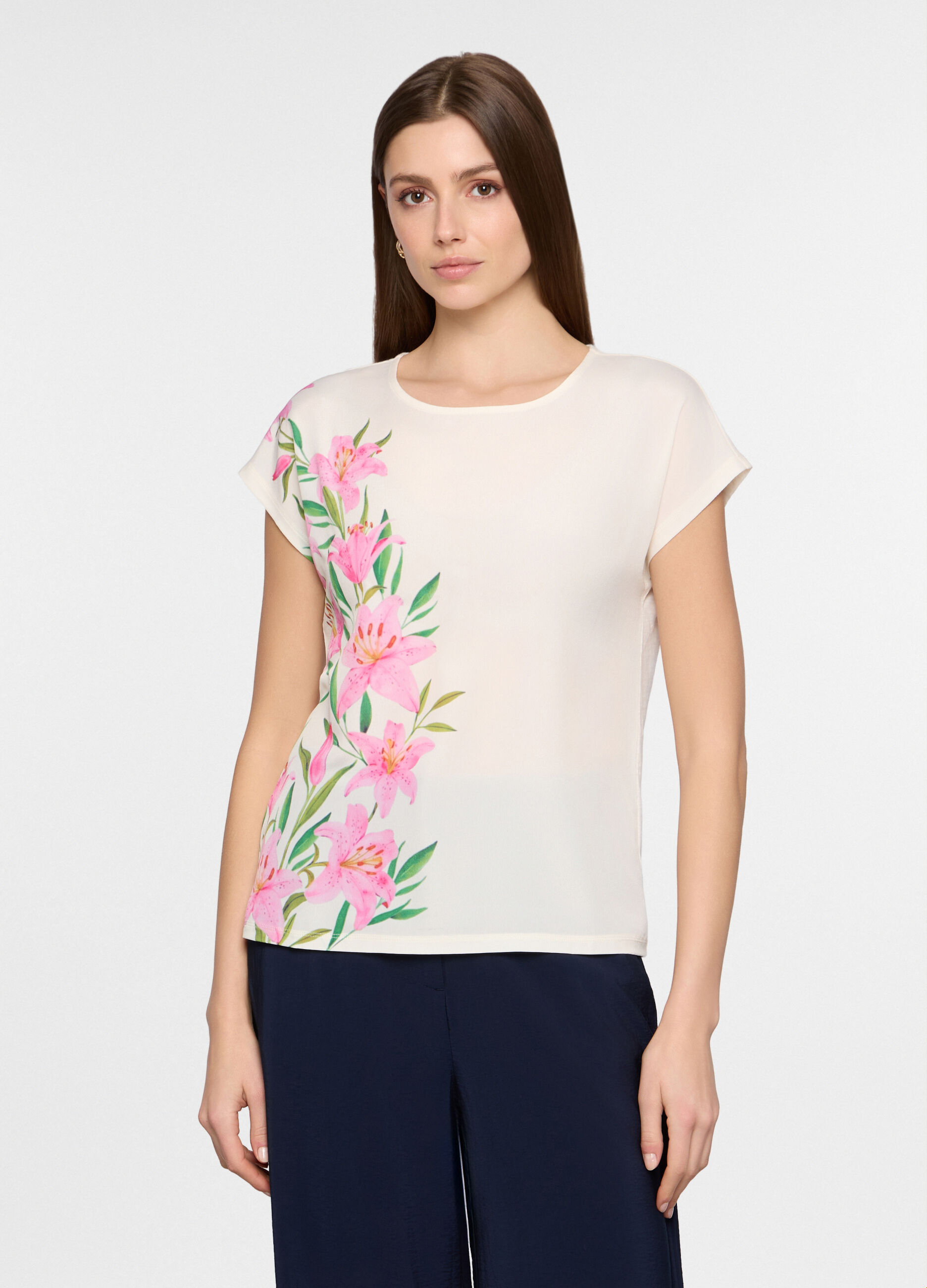 T-shirt girocollo donna_0