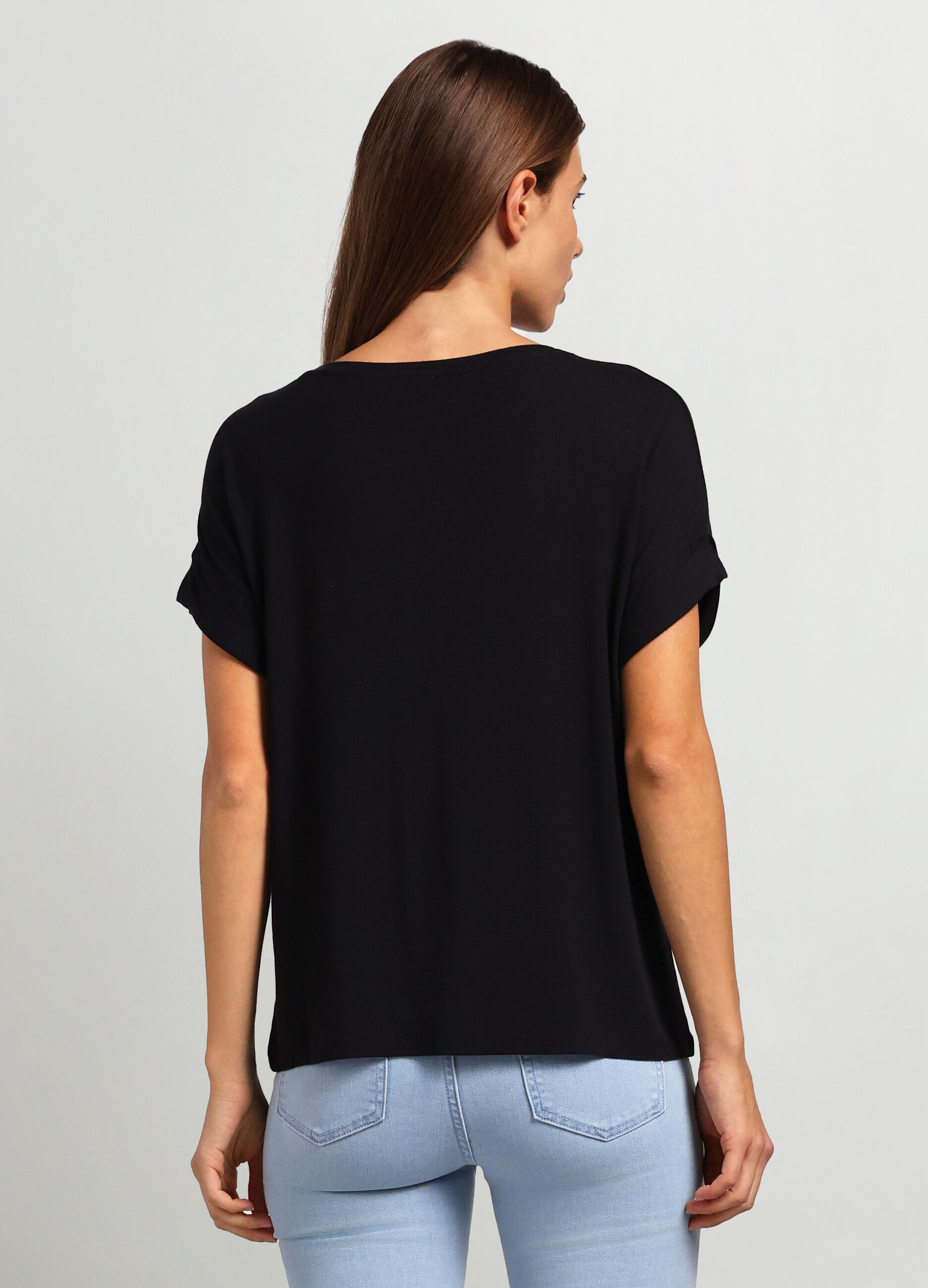 T-shirt in jersey stretch di viscosa donna_1
