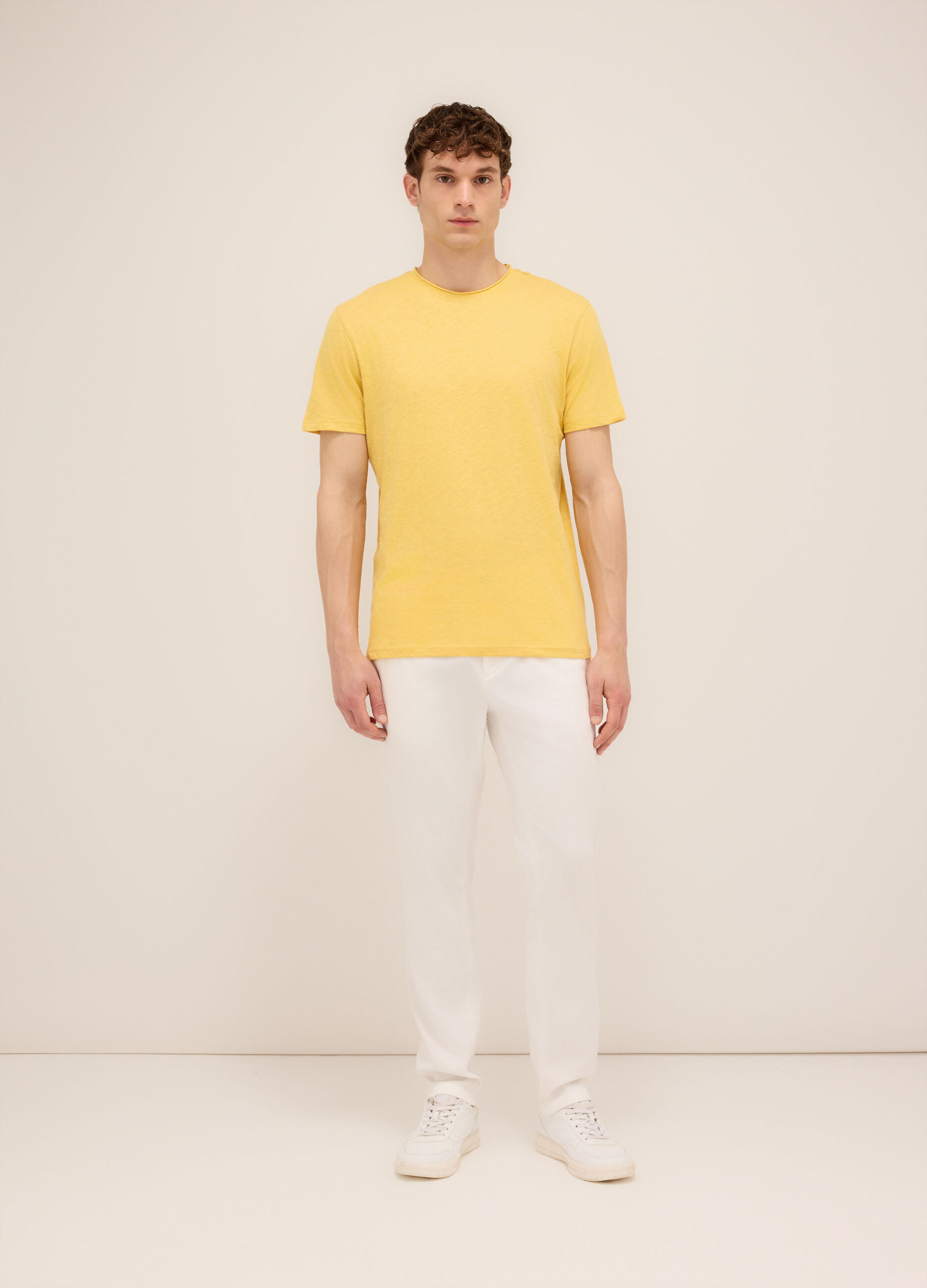 Pantalone chino in cotone e lyocell stretch uomo_0