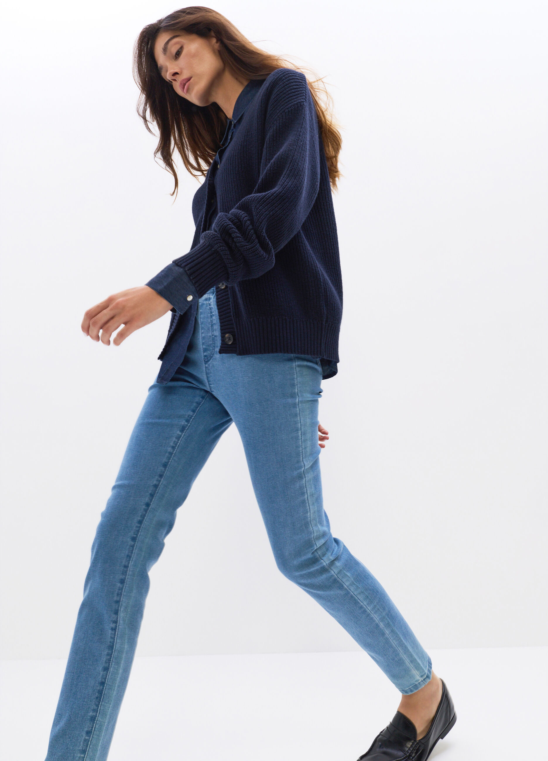 Jeggings in denim misto cotone stretch donna_1