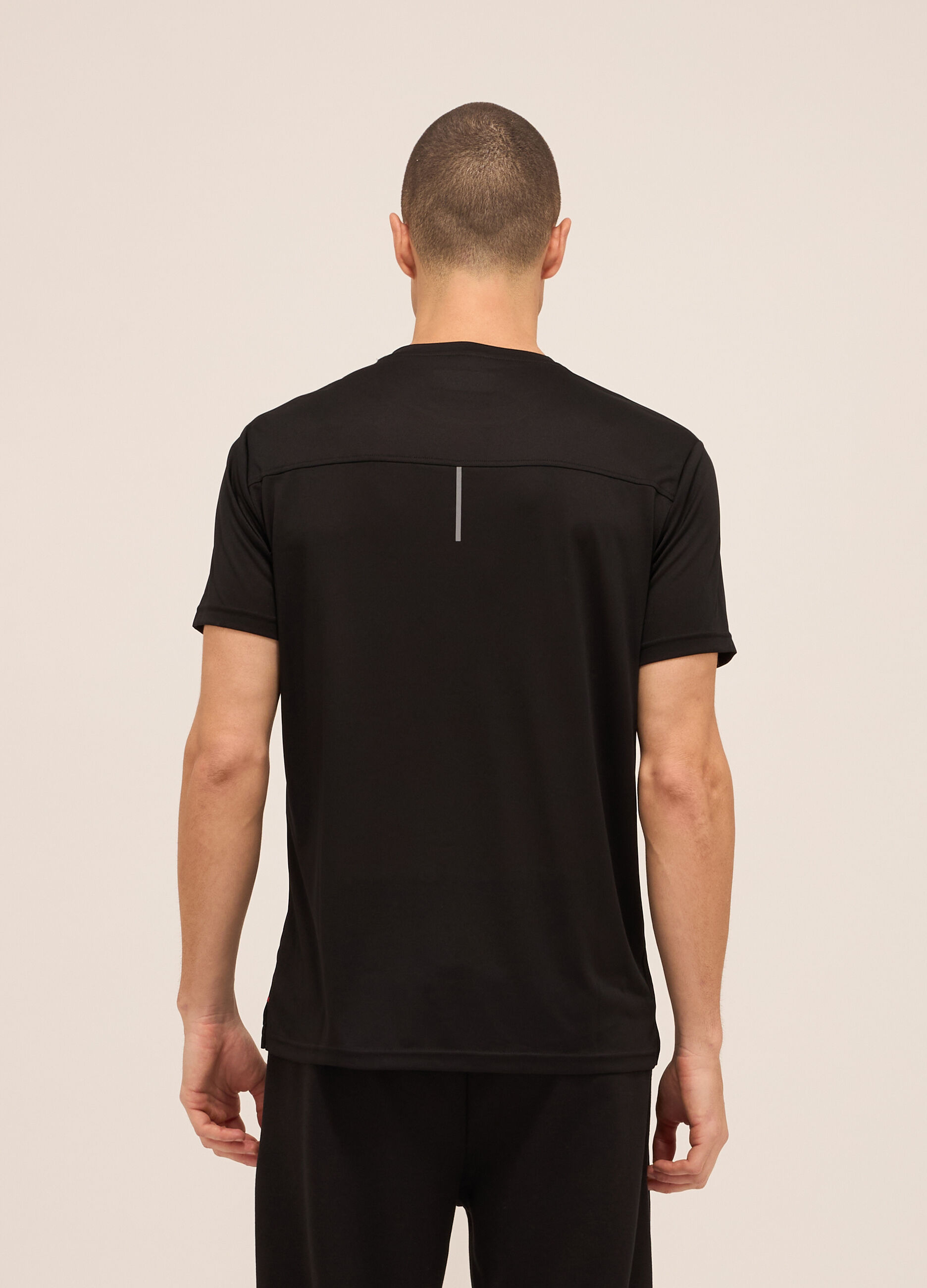 T-shirt sportiva a maniche corte in jersey uomo_1