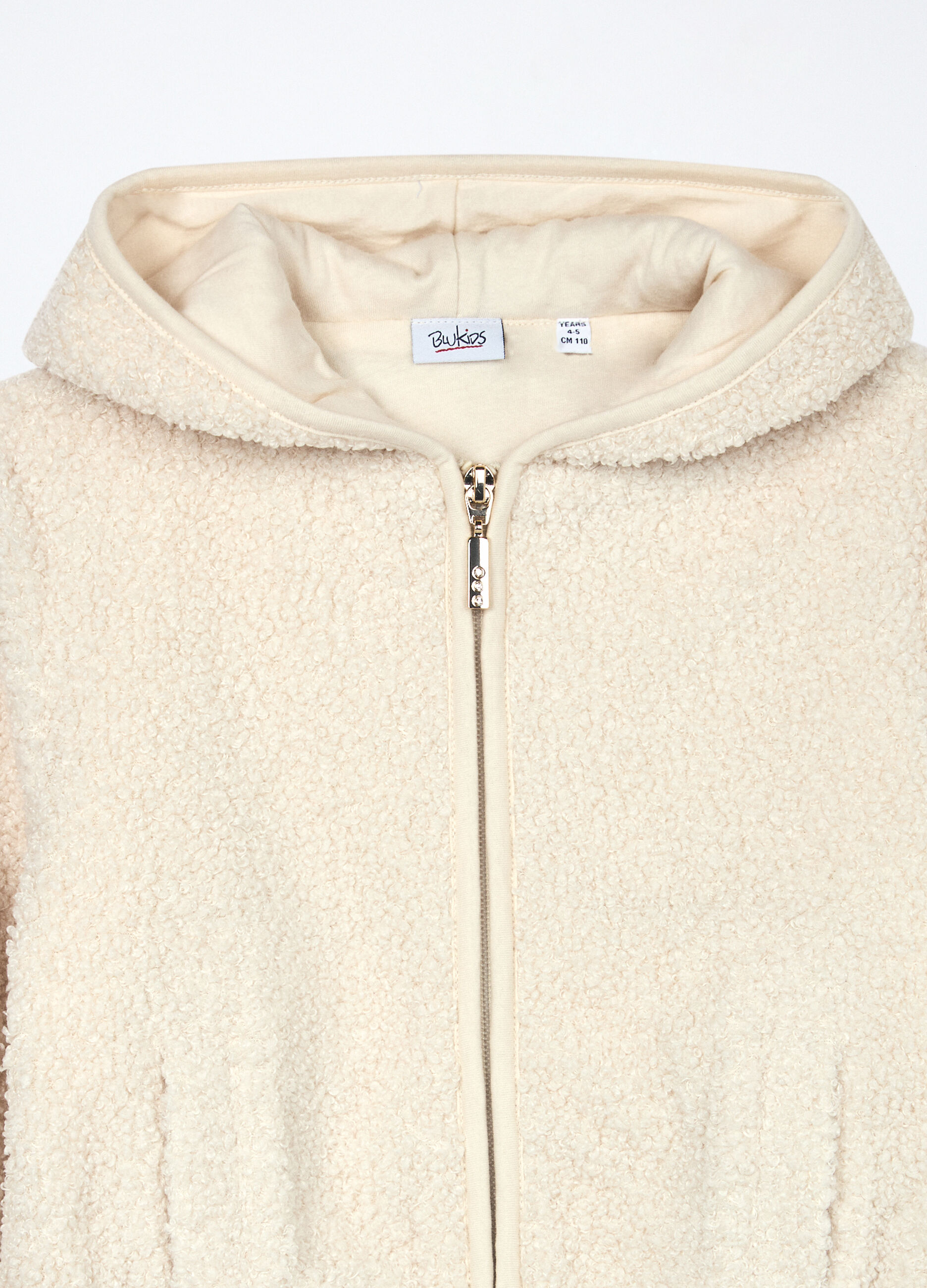 Felpa in sherpa con cappuccio bambina_2