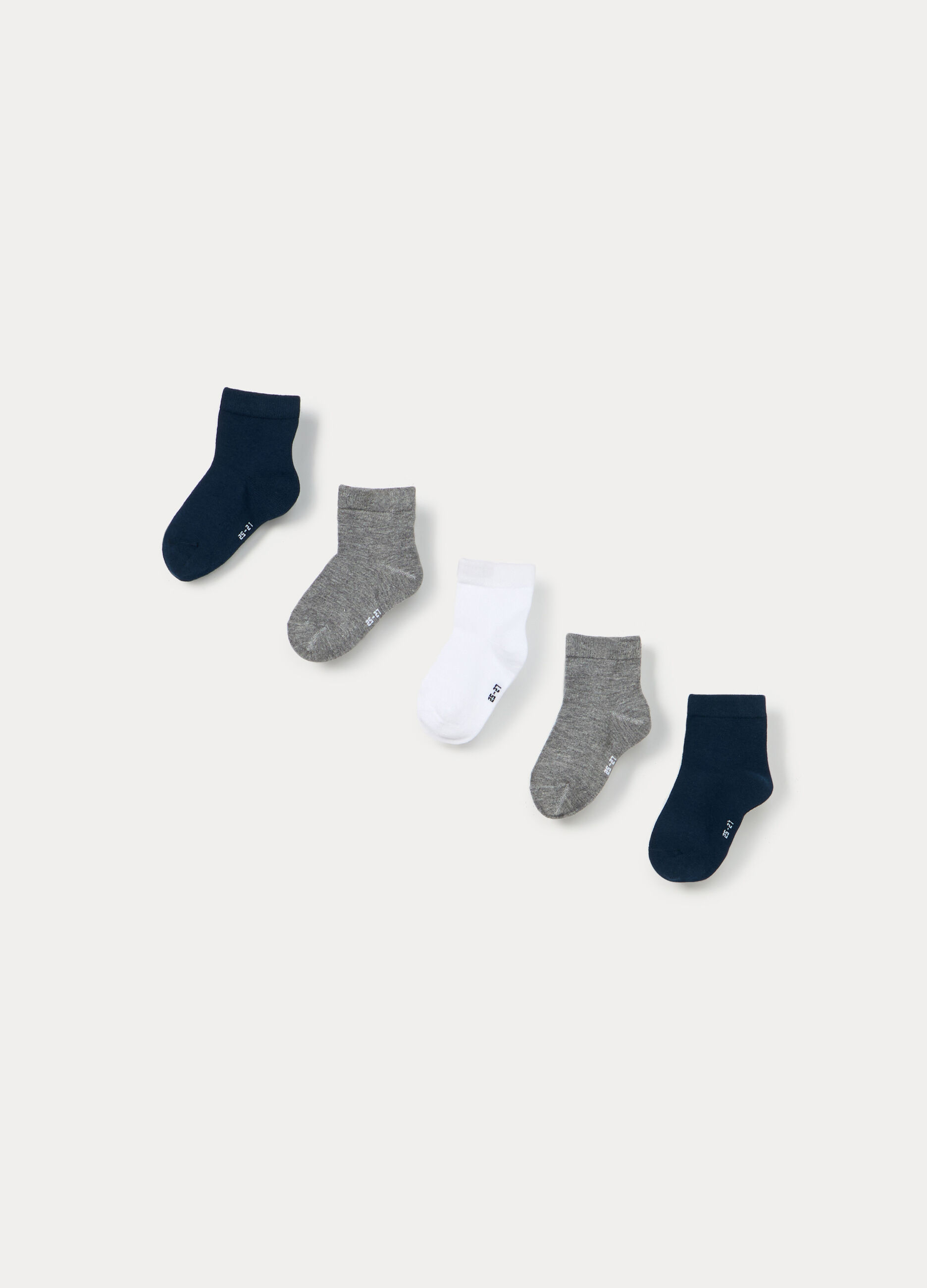 Pack 5 calze corte in misto cotone bambino_1