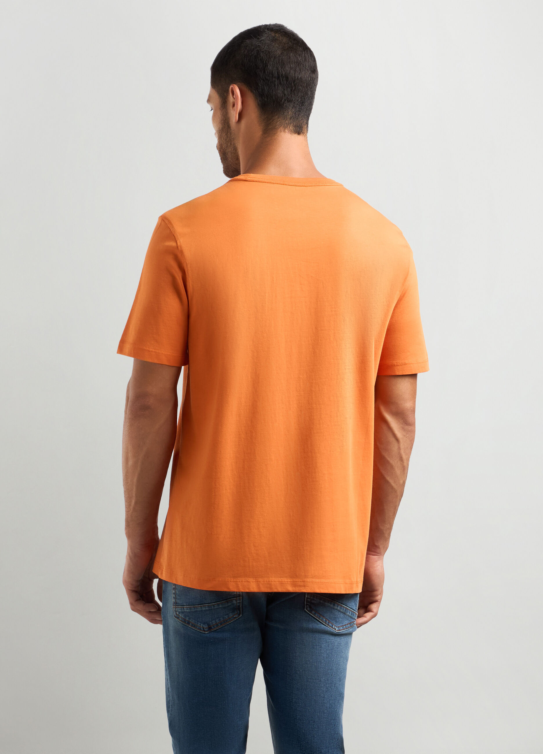 T-shirt con stampa in puro cotone uomo_1