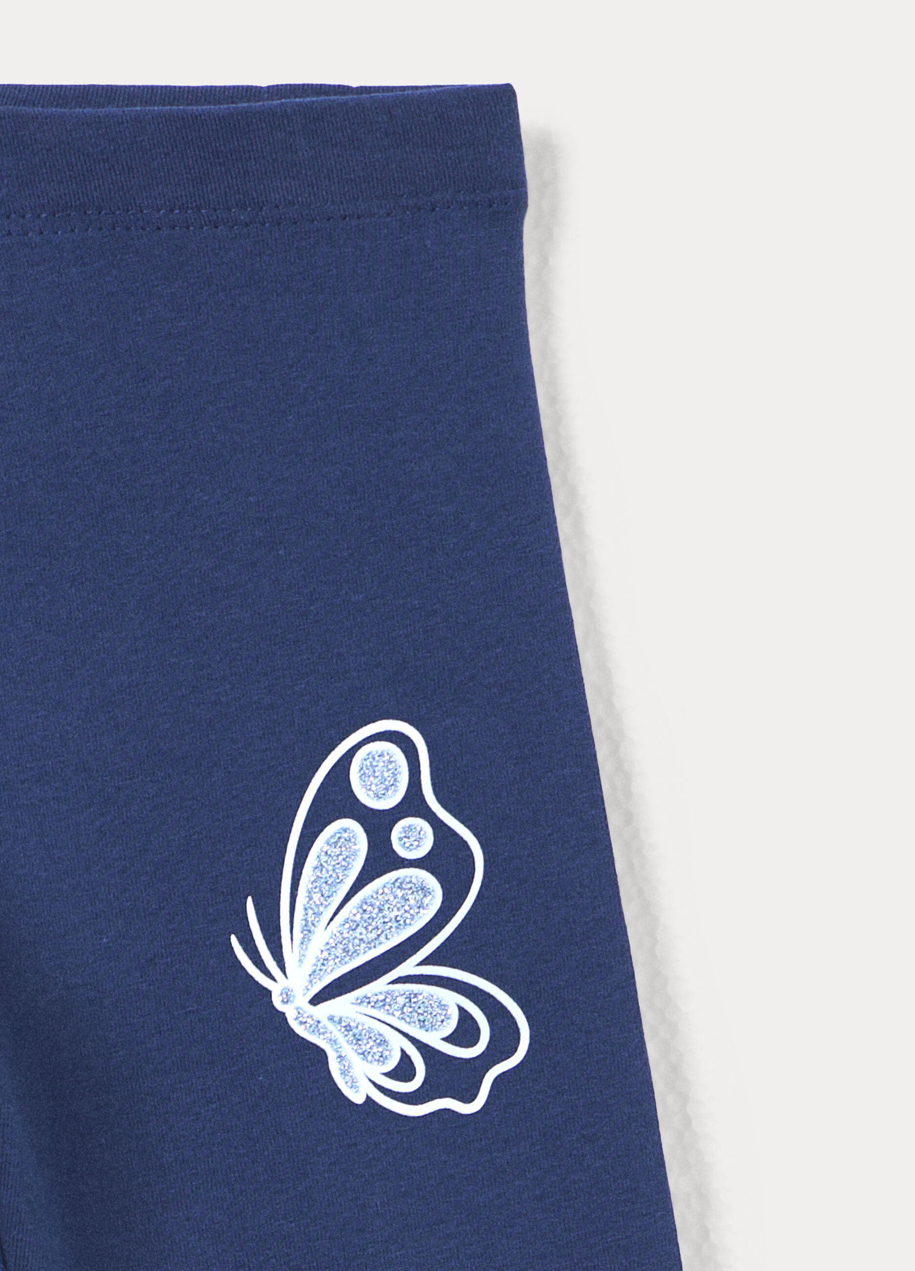 Leggings slim fit in jersey di cotone stretch bambina_2