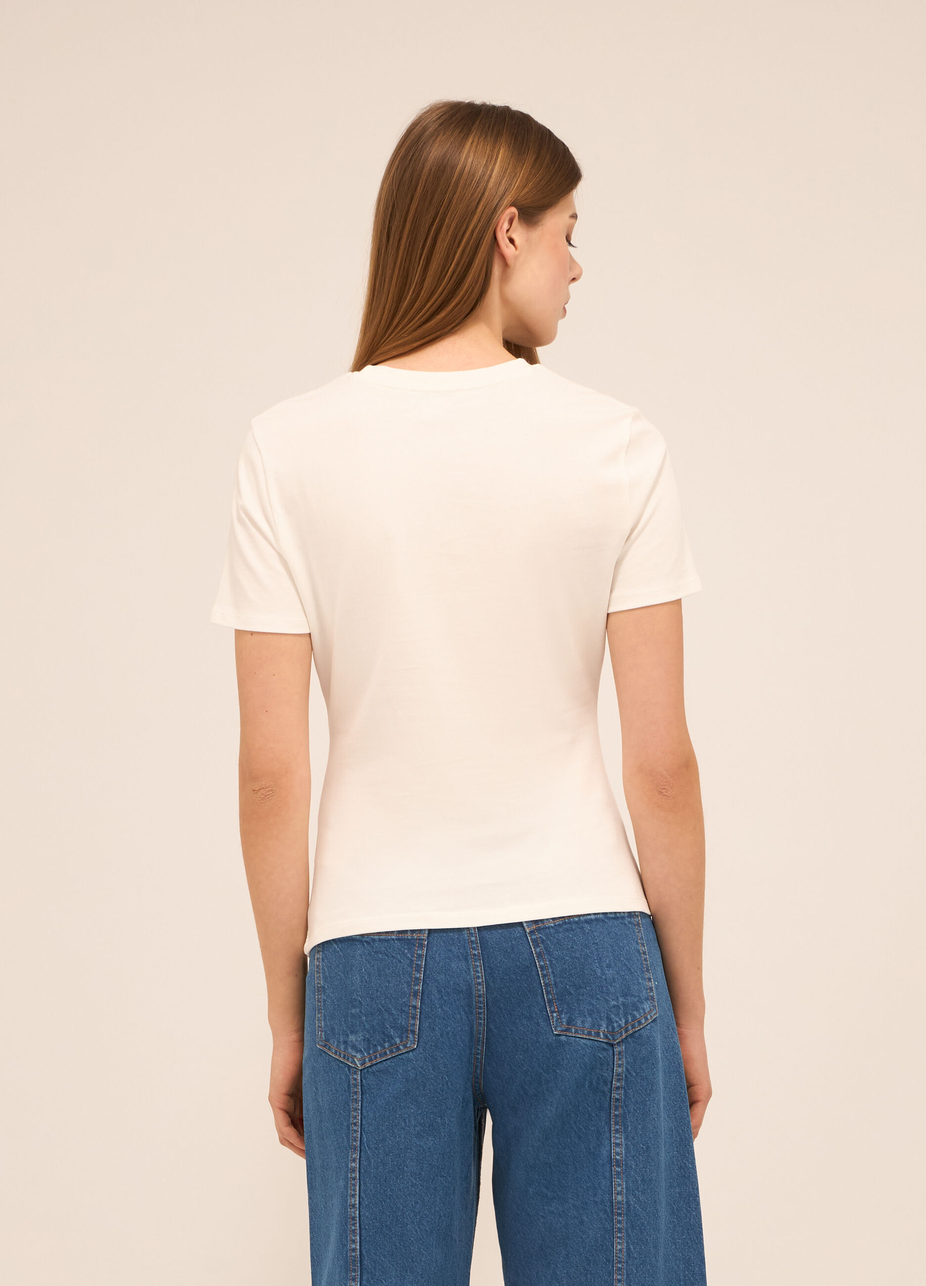 T-shirt in puro cotone donna_1