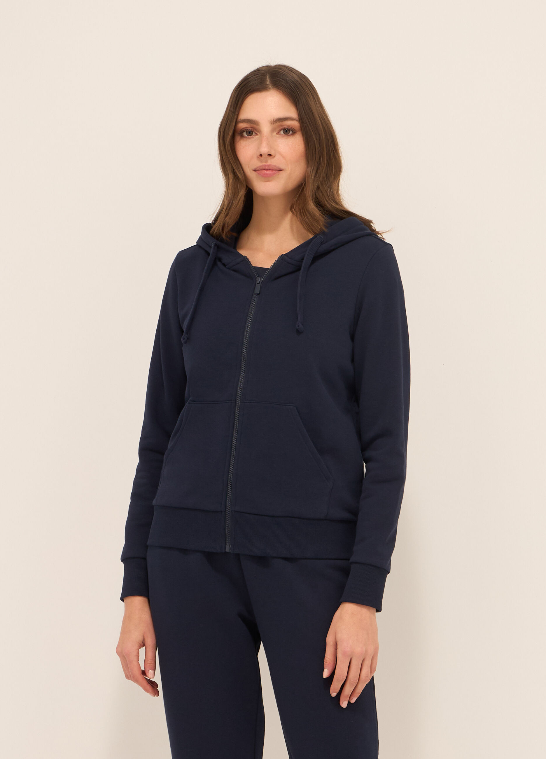 Felpa in french terry di misto cotone donna_0
