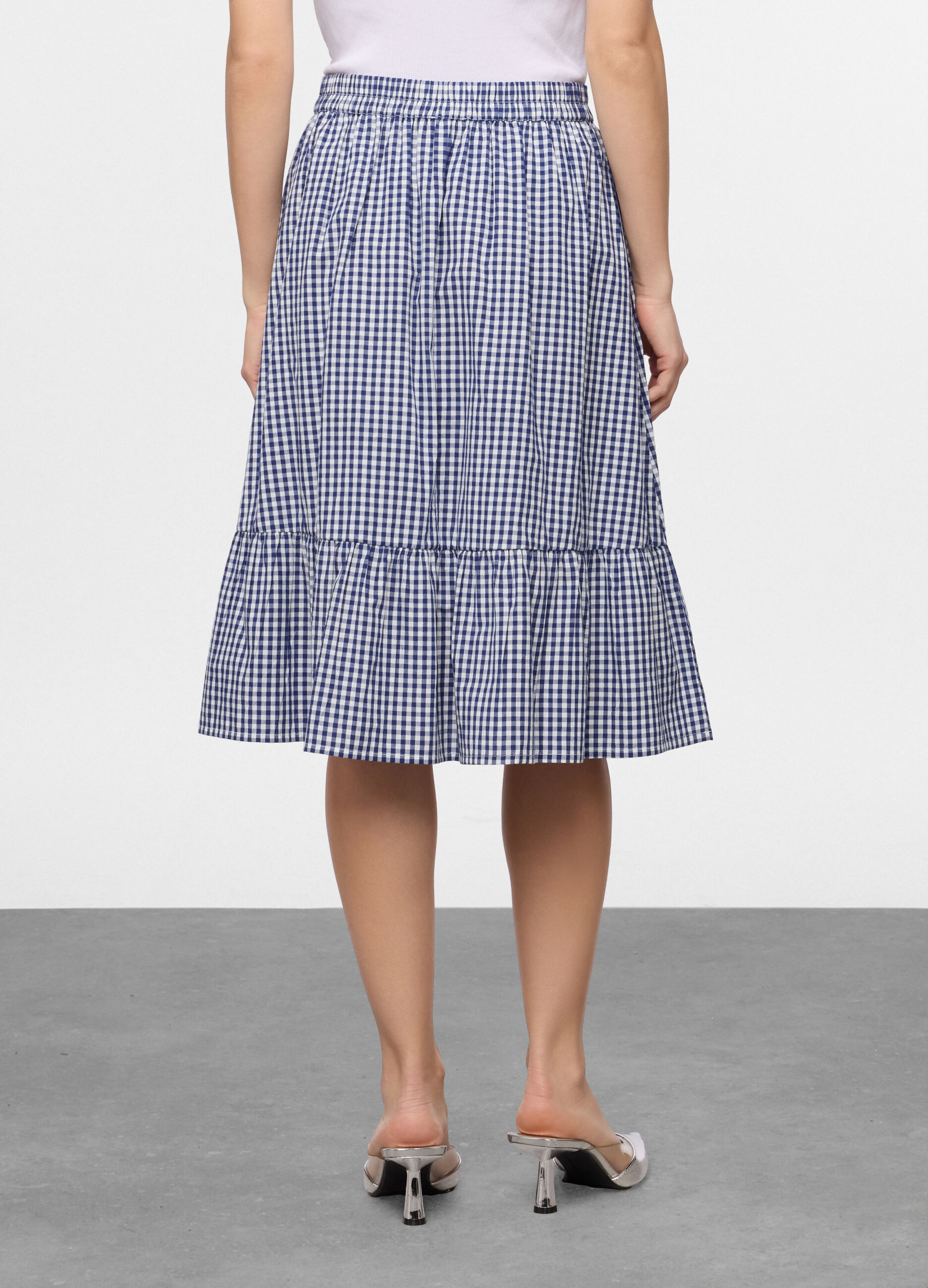 Gonna in popeline di puro cotone donna_1