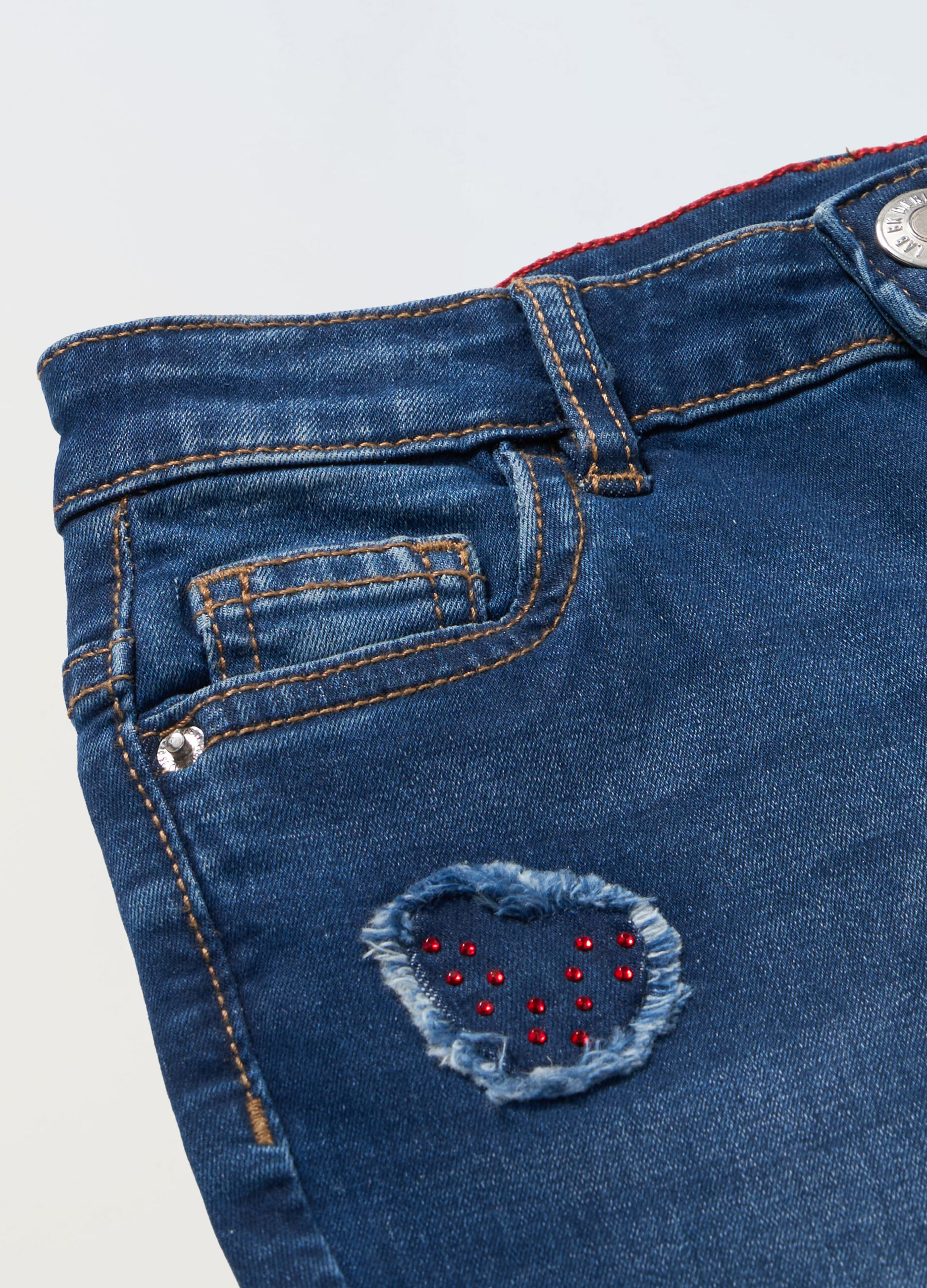 Jeans flare fit in denim stretch bambina_1