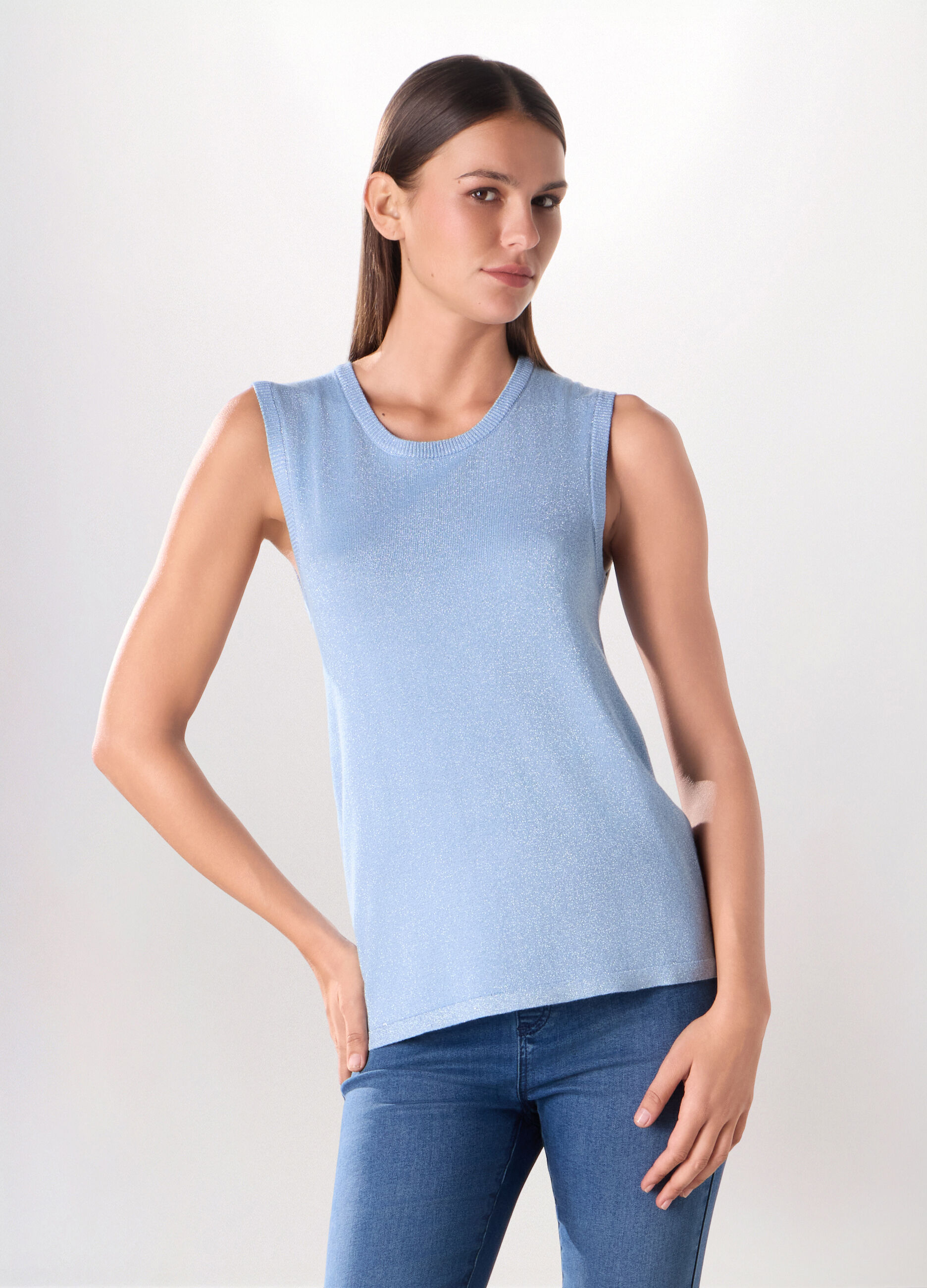 Tricot smanicato donna_0