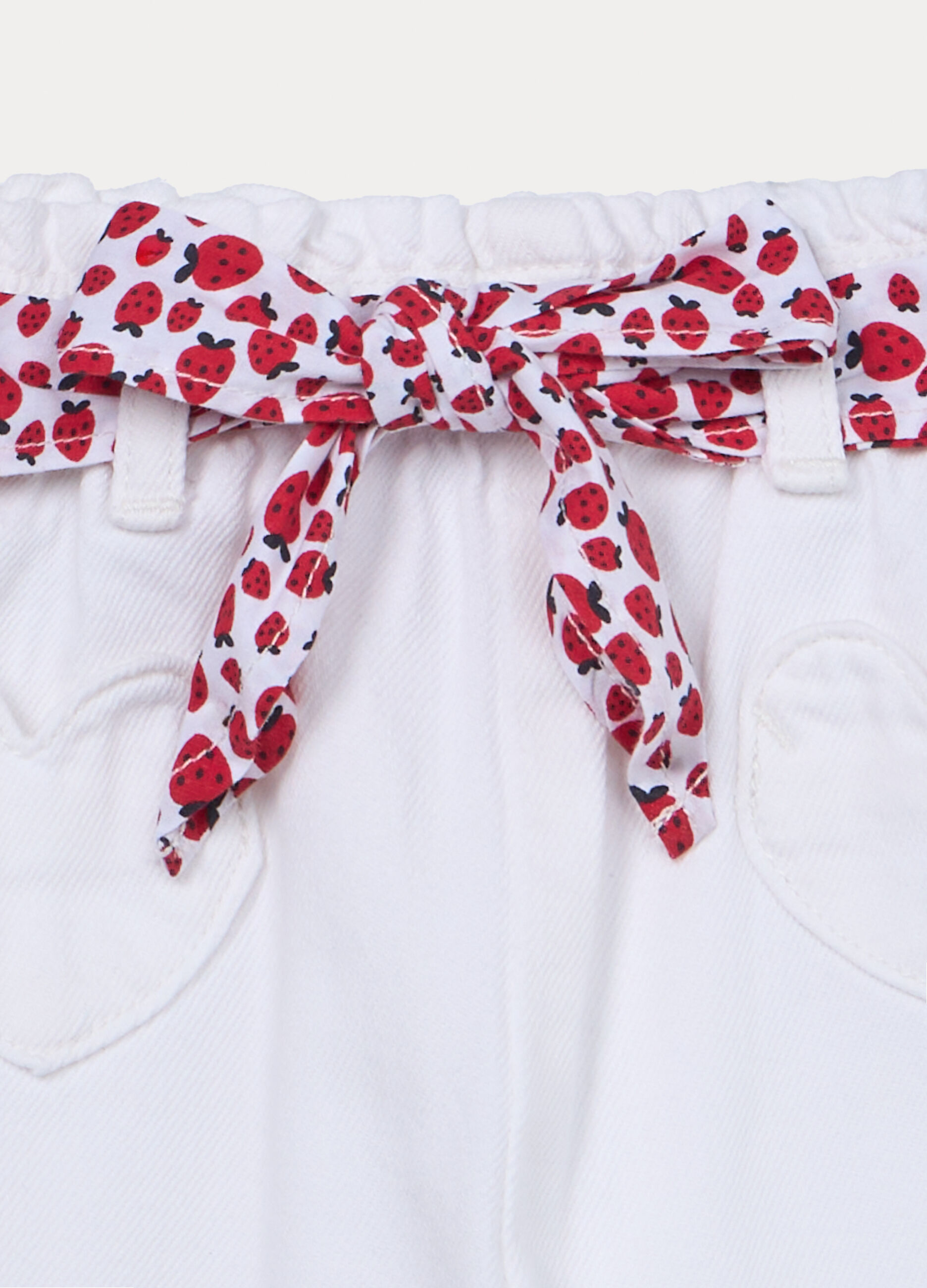 Pantaloni regular fit in twill di puro cotone bimba_2