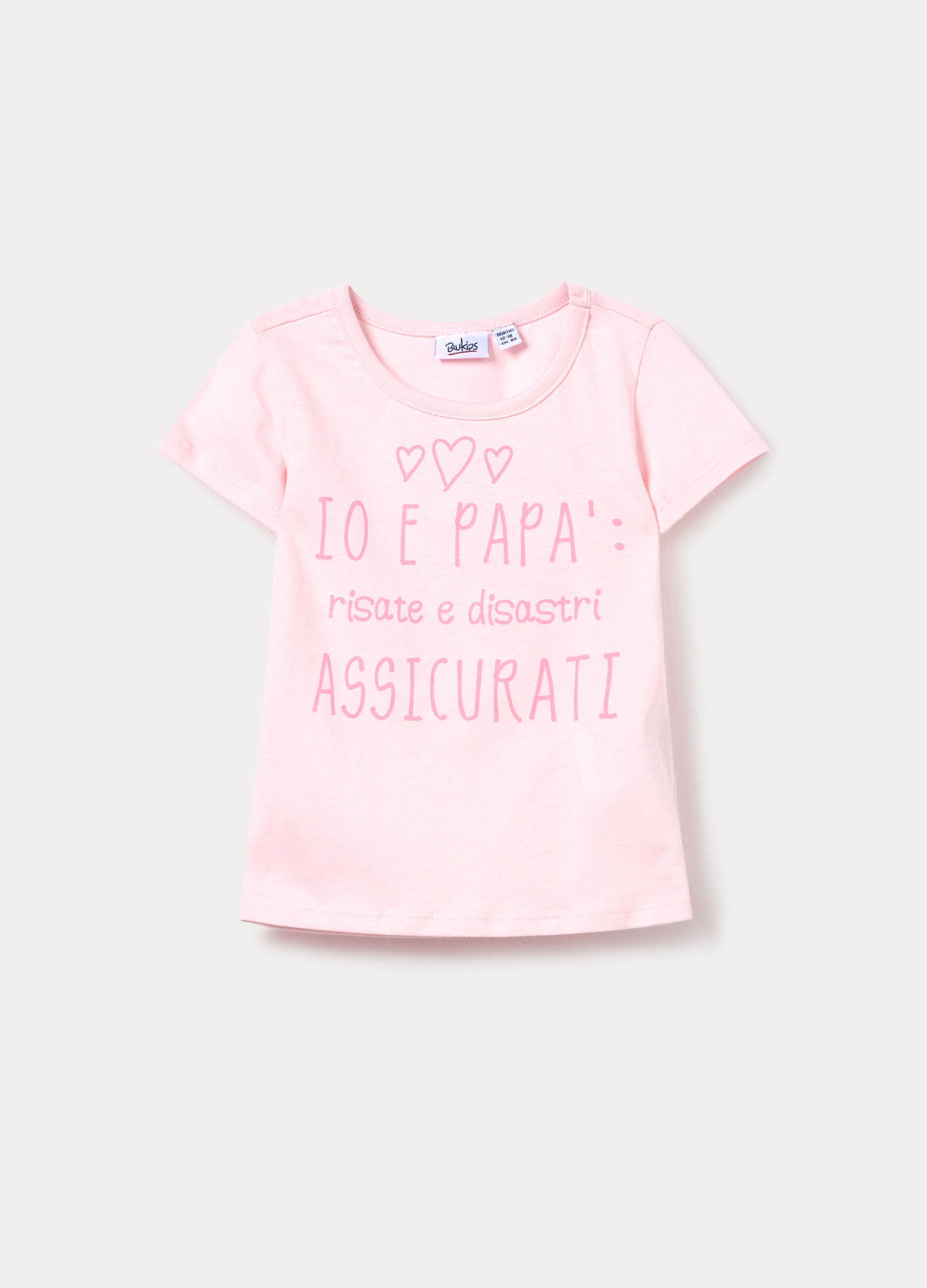 T-shirt girocollo in puro cotone bimba_0
