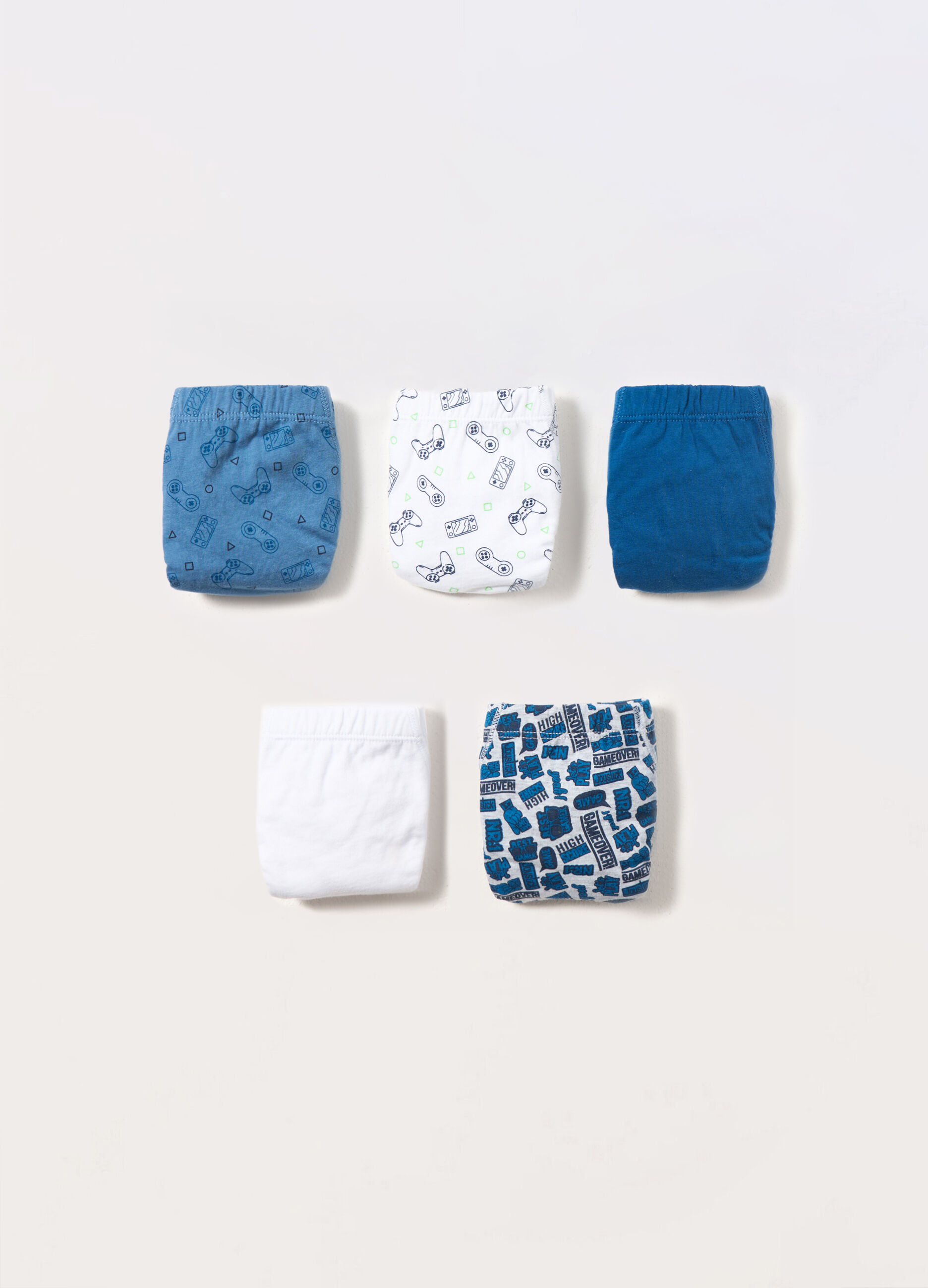 Pack 5 slip in jersey di puro cotone bambino_0