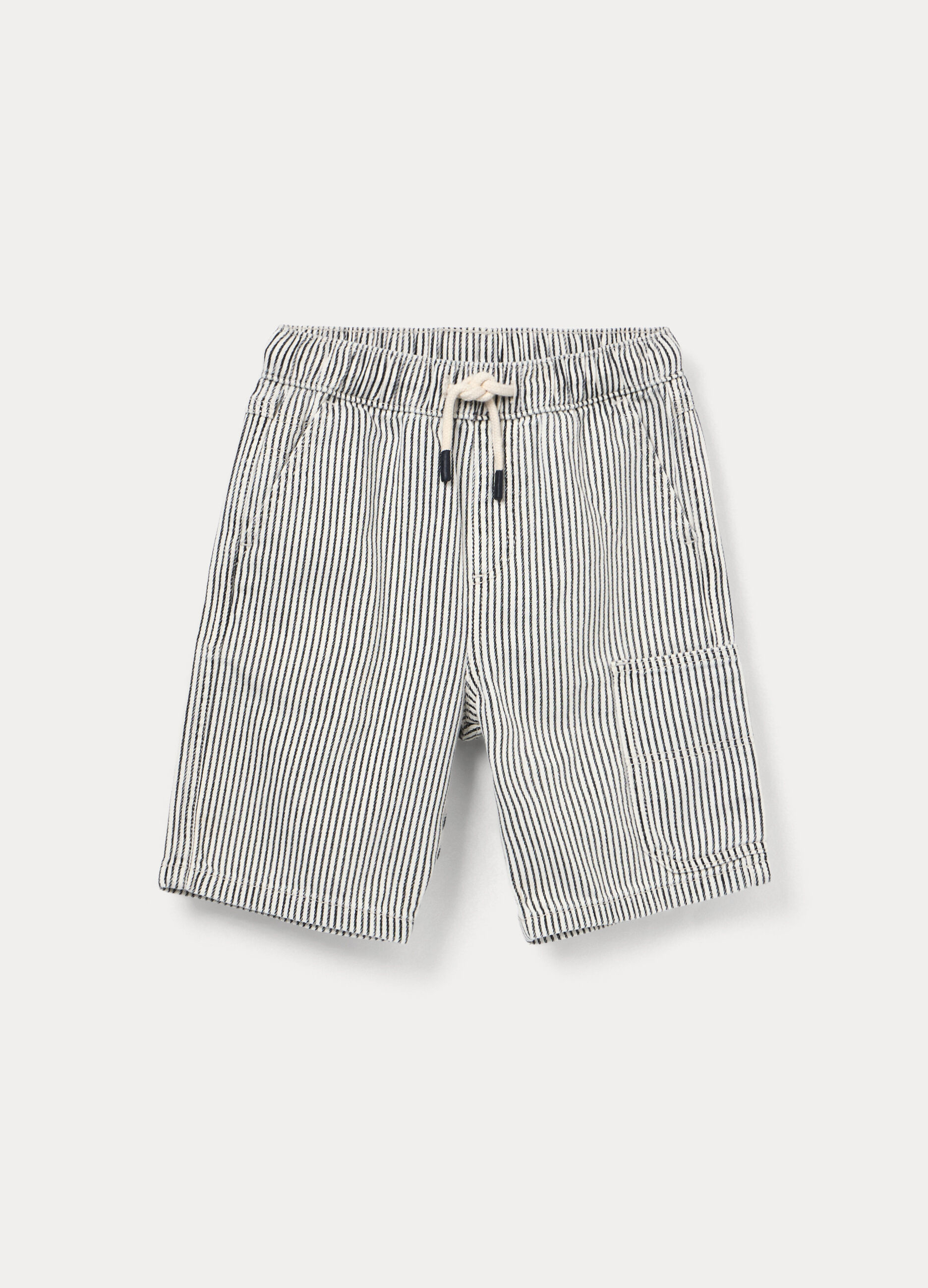 Shorts in twill di puro cotone bambino_0