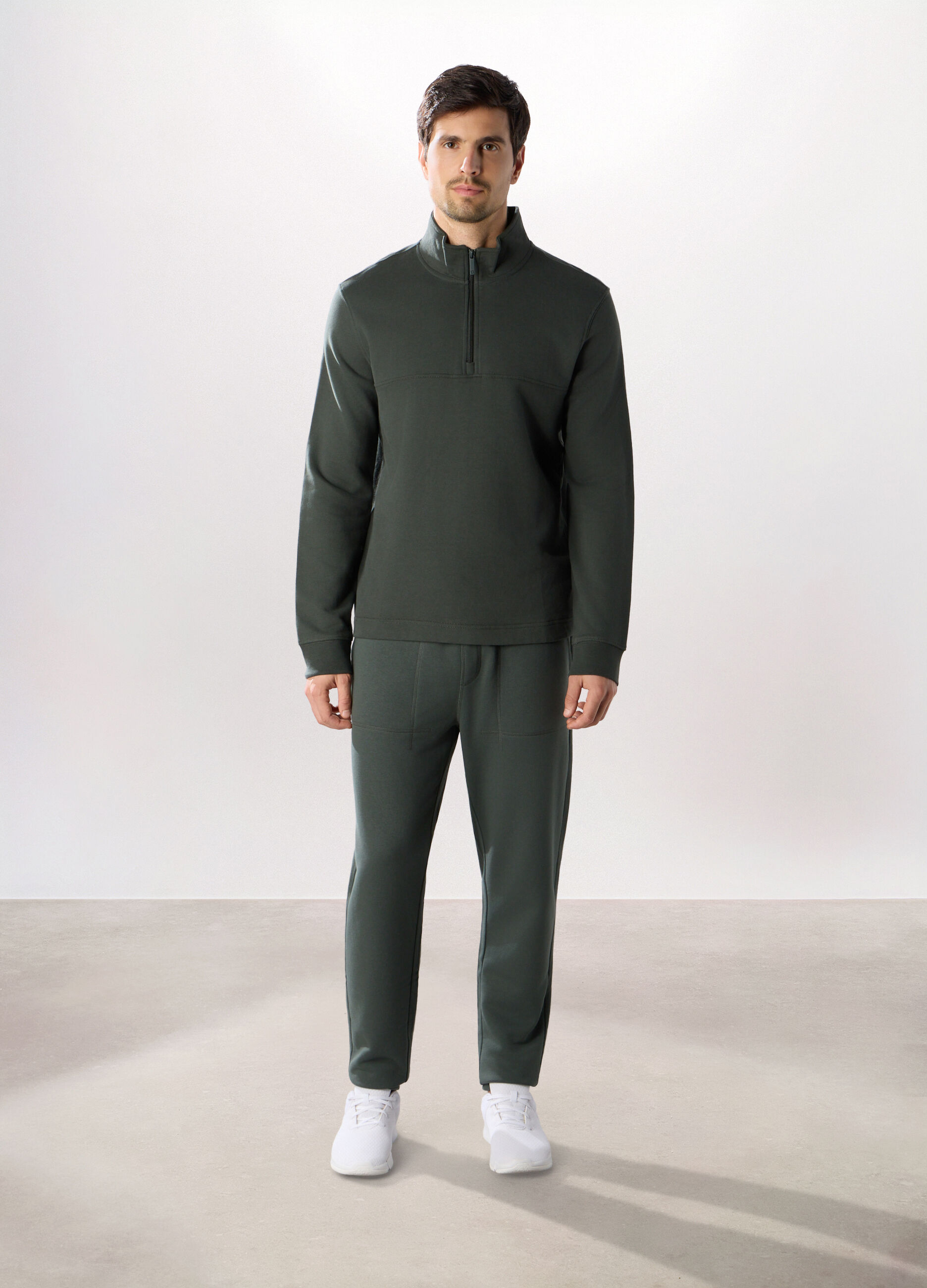 Jogger in felpa misto cotone uomo_0