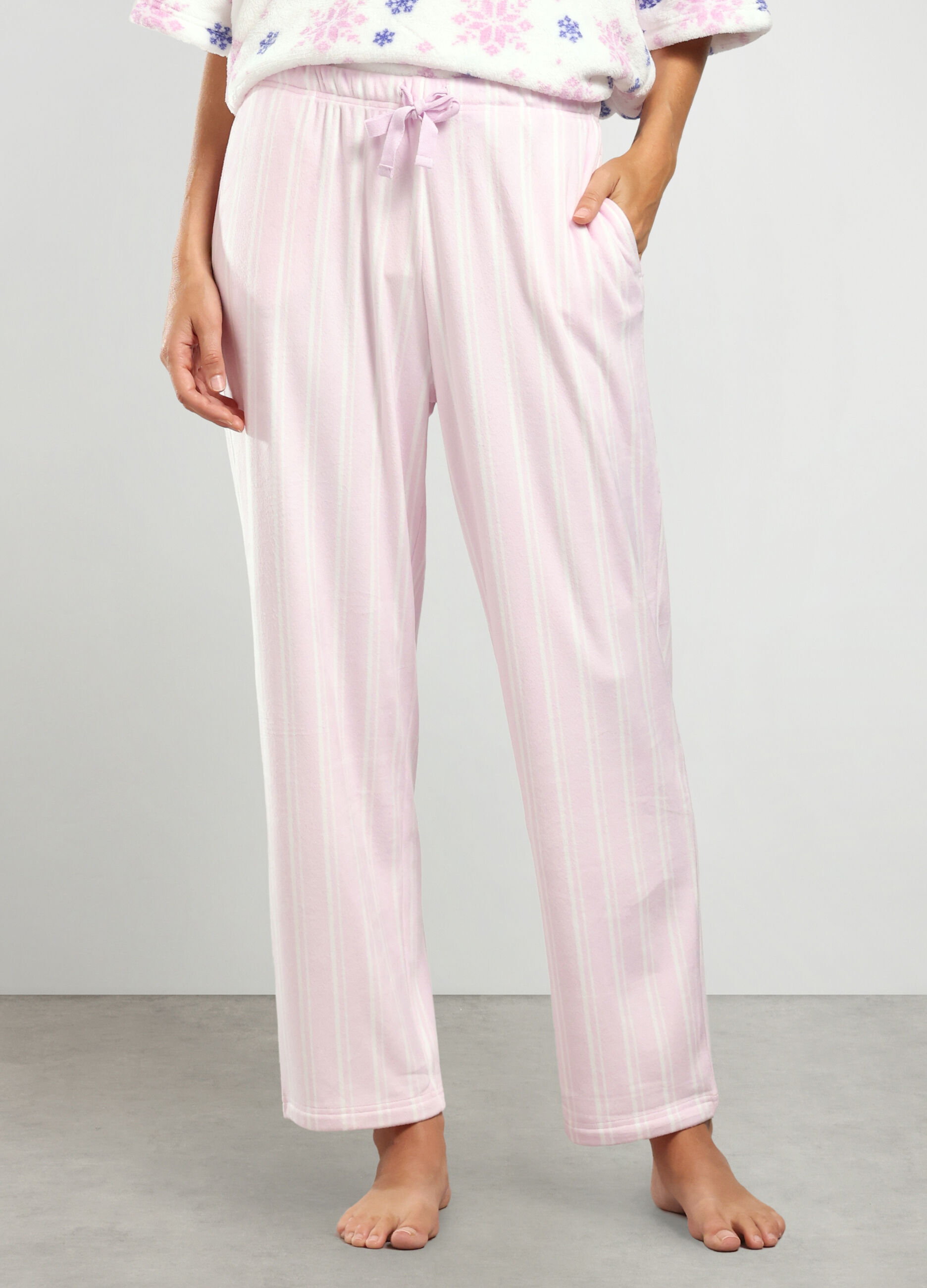 Pantaloni pigiama velour donna_0