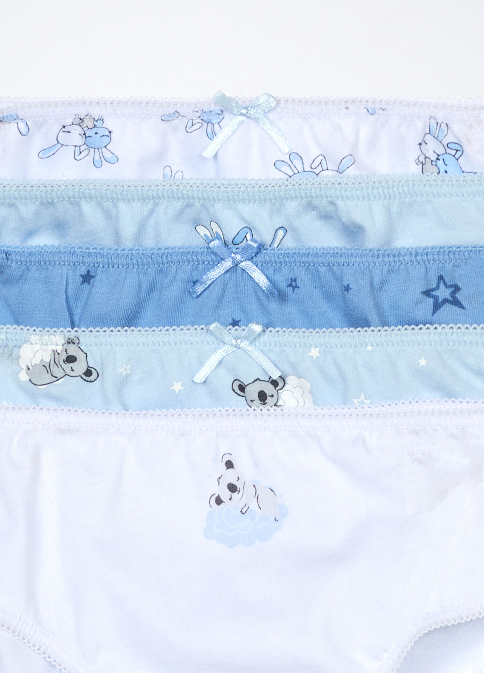 Pack 5 slip in jersey di puro cotone bambina_3