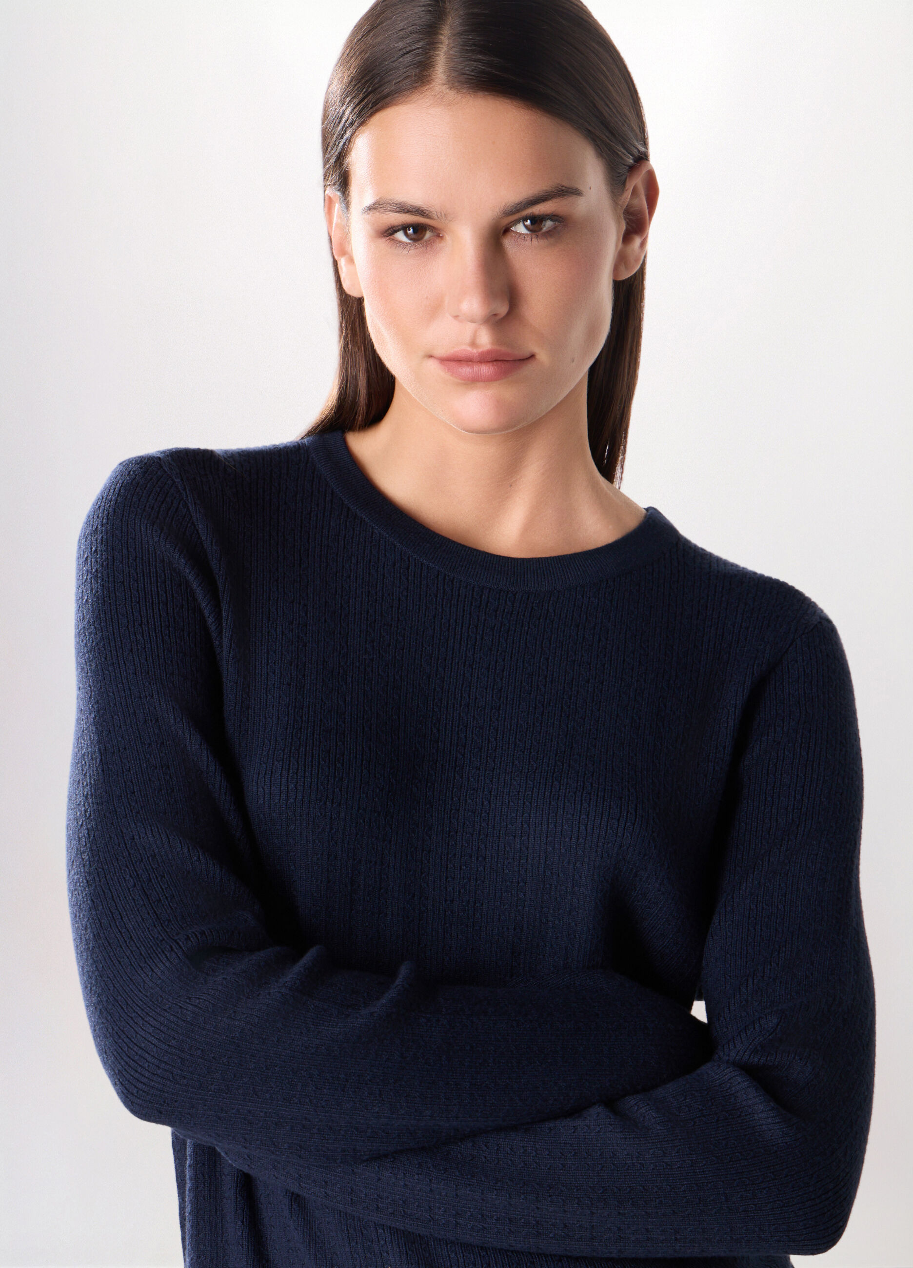 Girocollo tricot misto viscosa donna_2