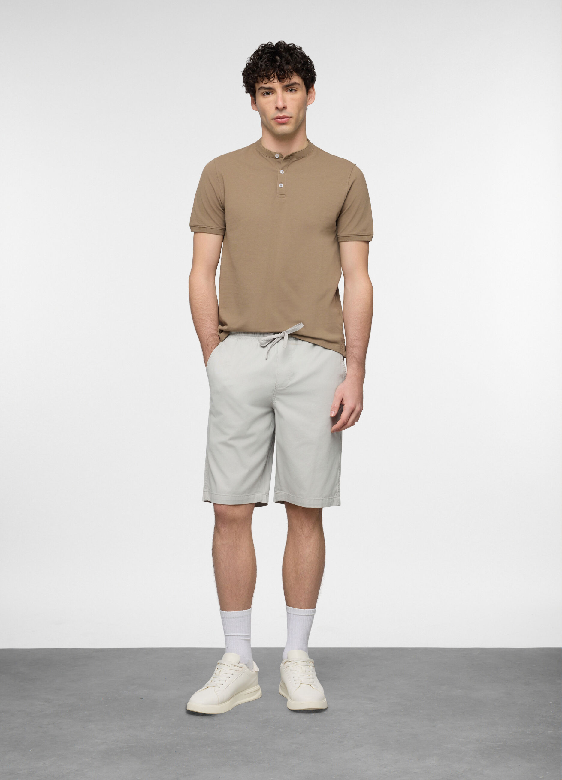 Bermuda chino in twill di cotone uomo_0