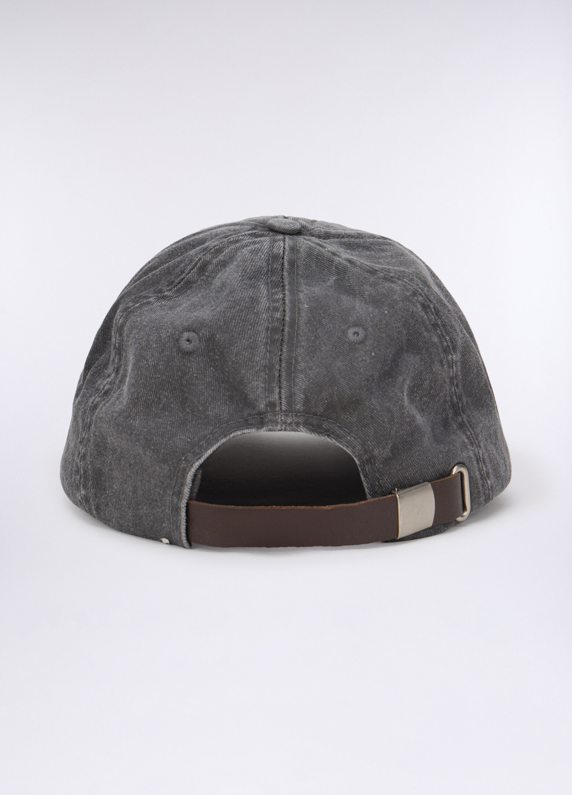Cappello baseball effetto denim con toppa uomo_2