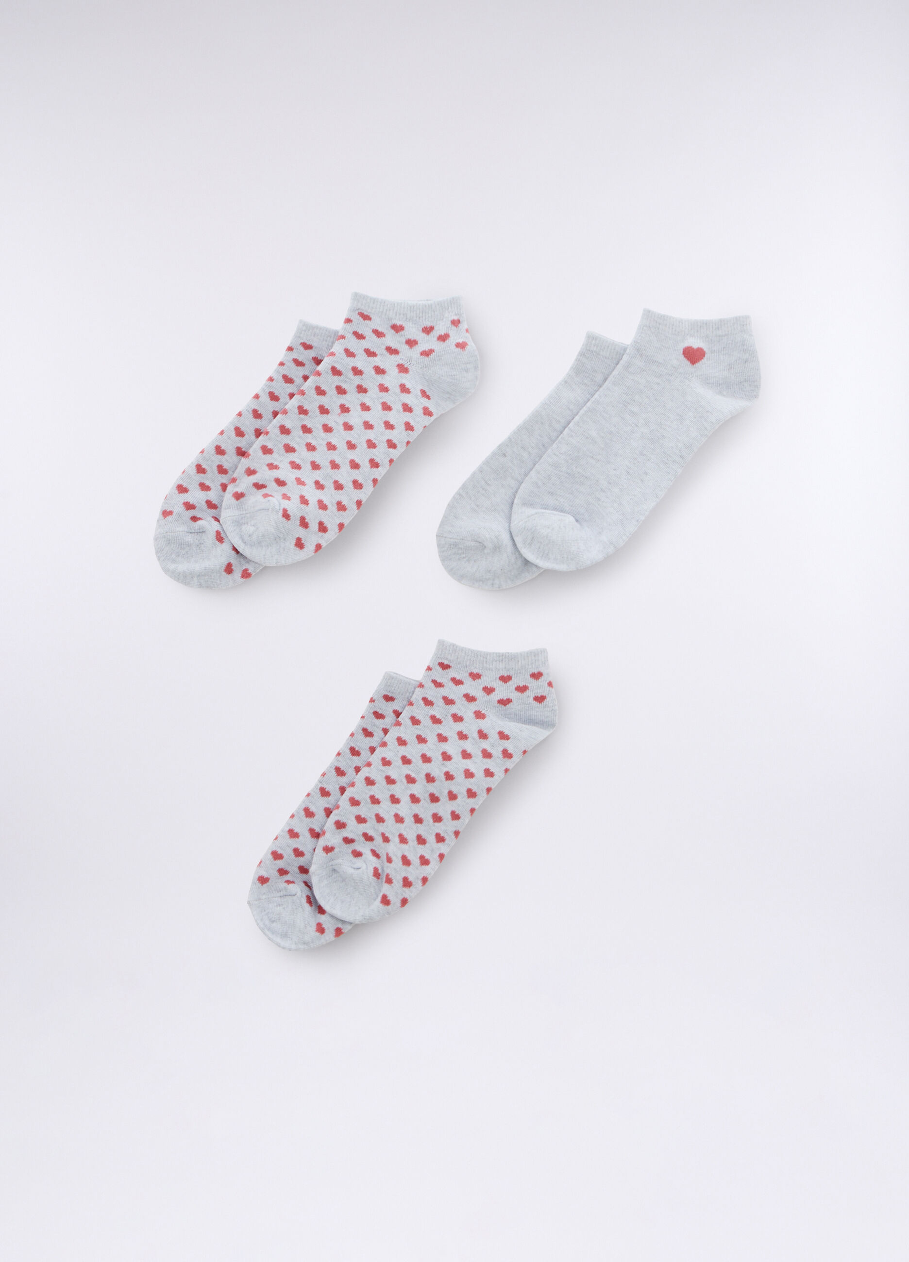 Pack 3 calze corte in cotone stretch donna_0