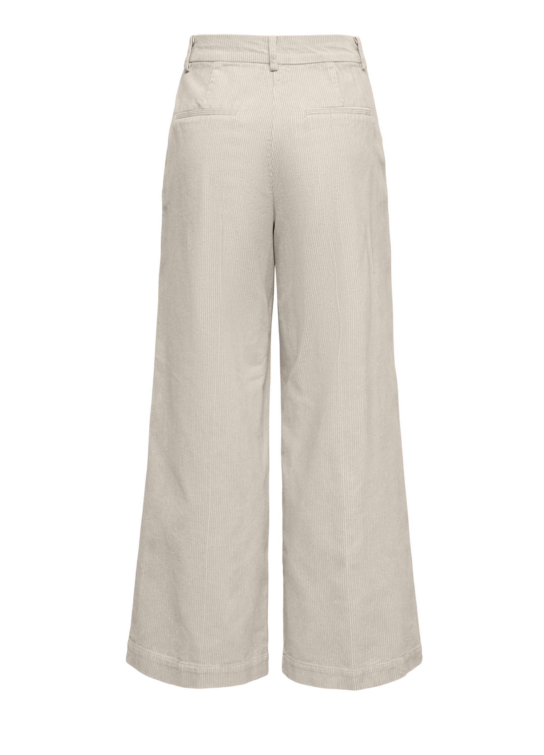 Pantaloni wide leg in costina di velluto donna_1