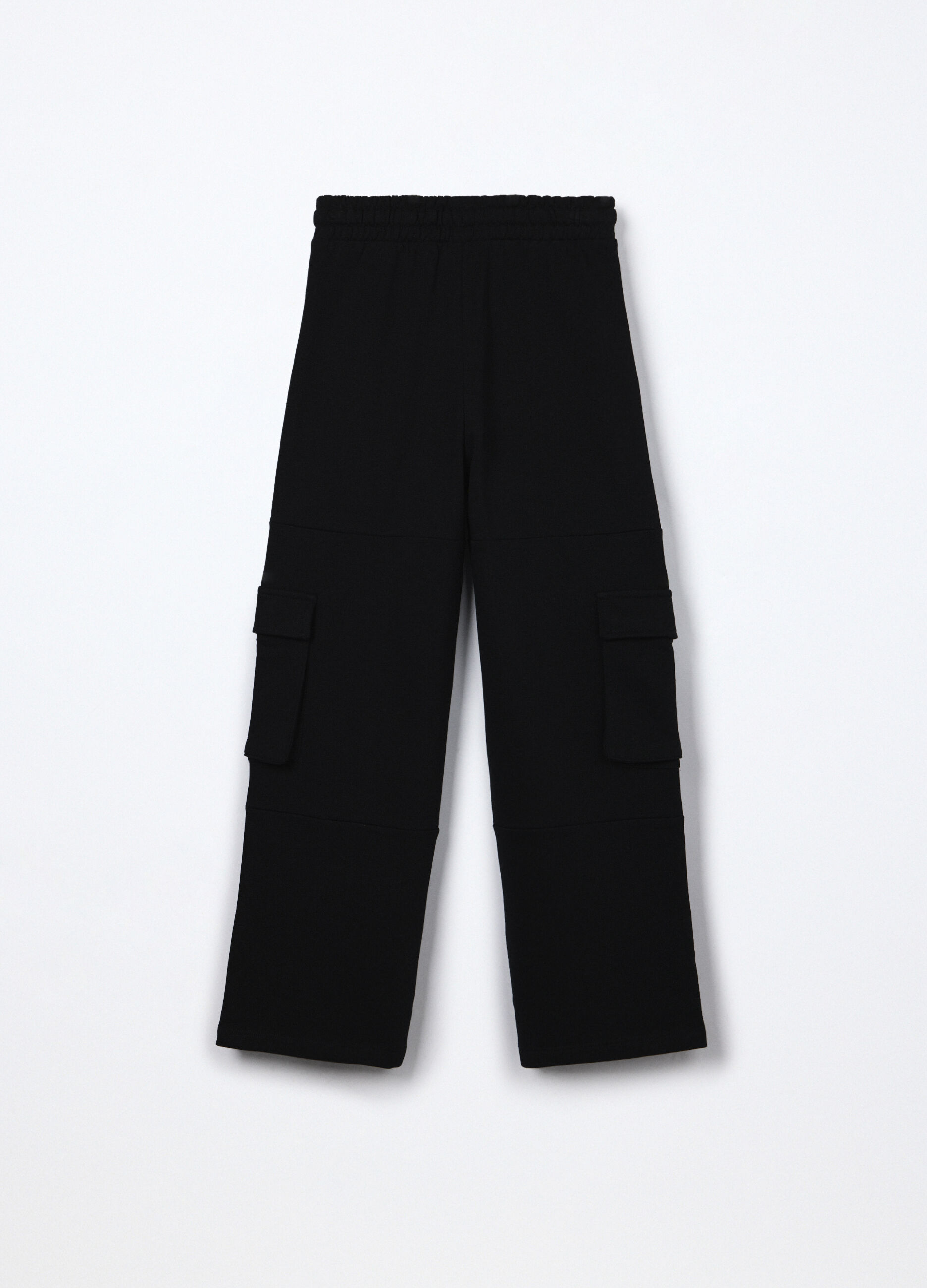 Jogger wide leg in puro cotone ragazza_1