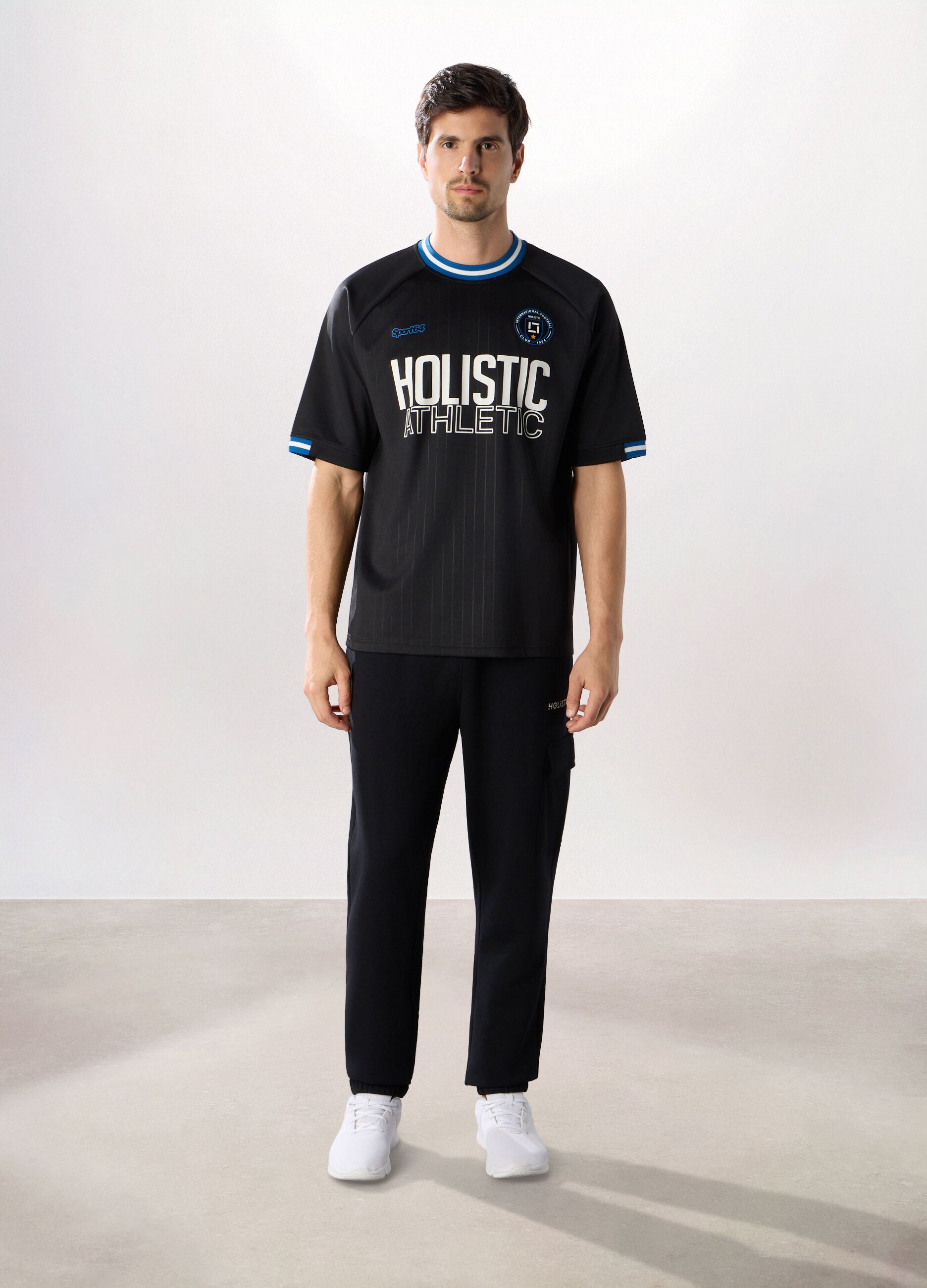 Jogger sportivi in misto cotone uomo_0
