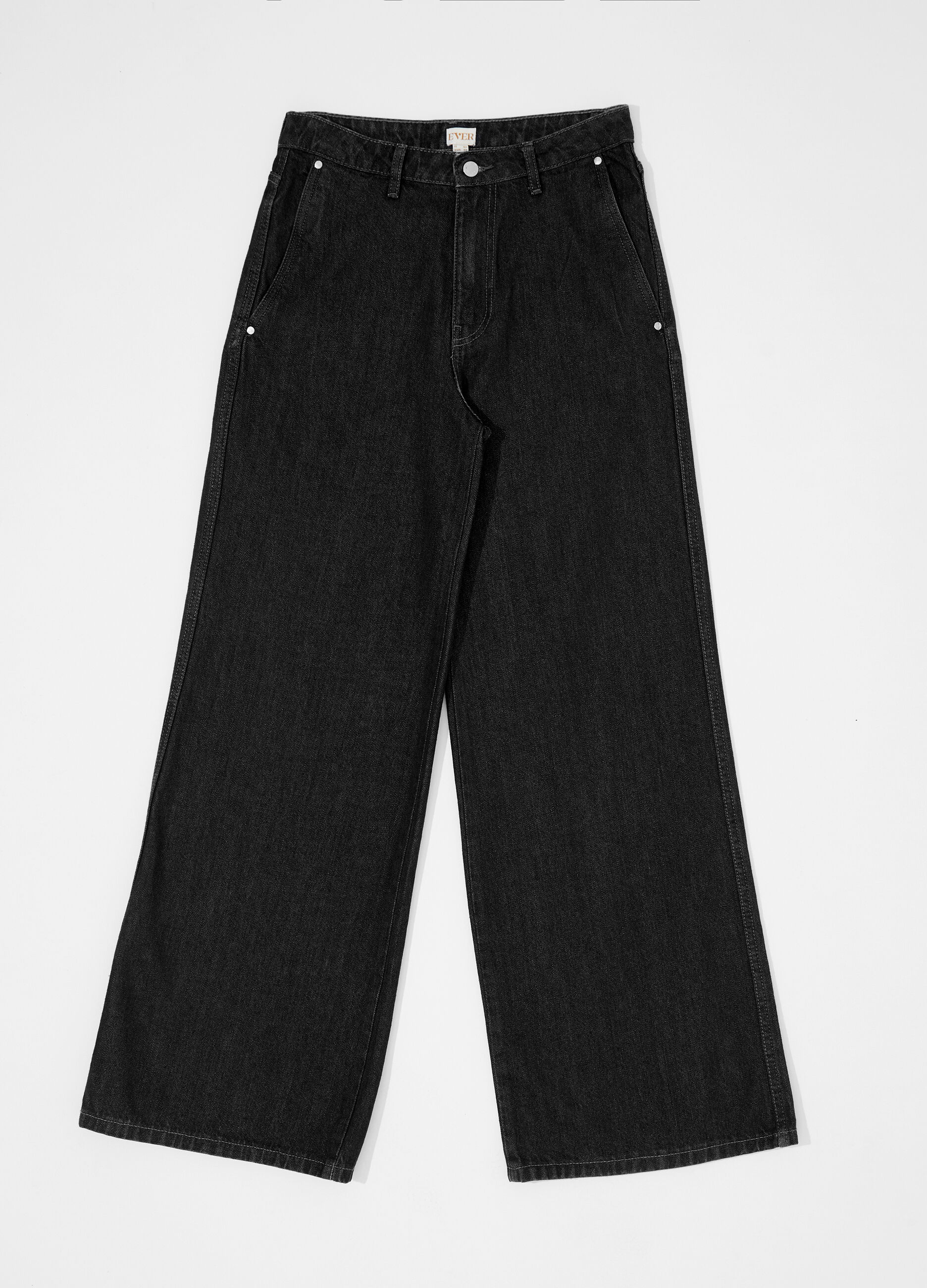 Denim wide leg in cotone misto lyocell donna_4