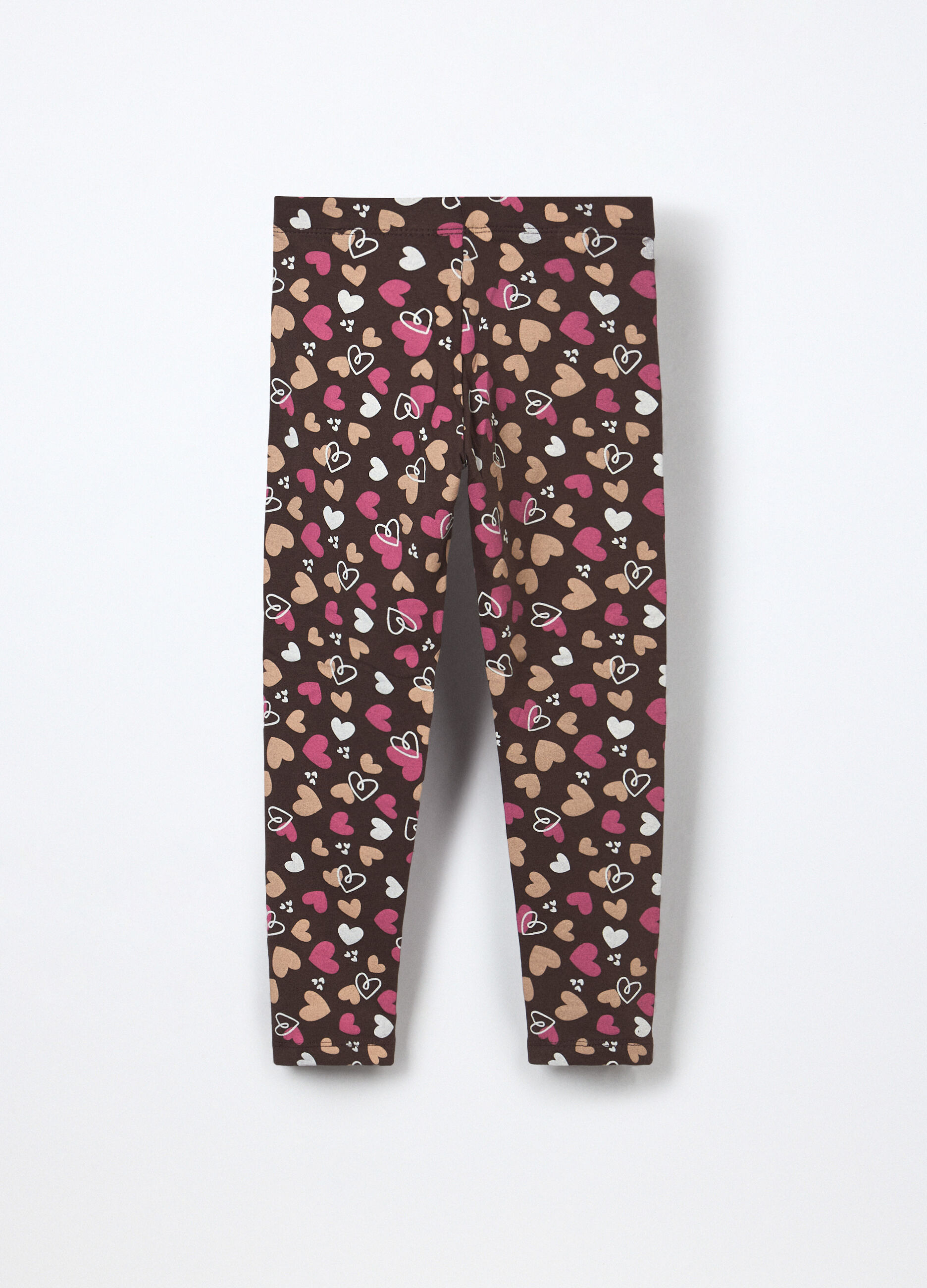 Leggings in french terry di cotone stretch bambina_1