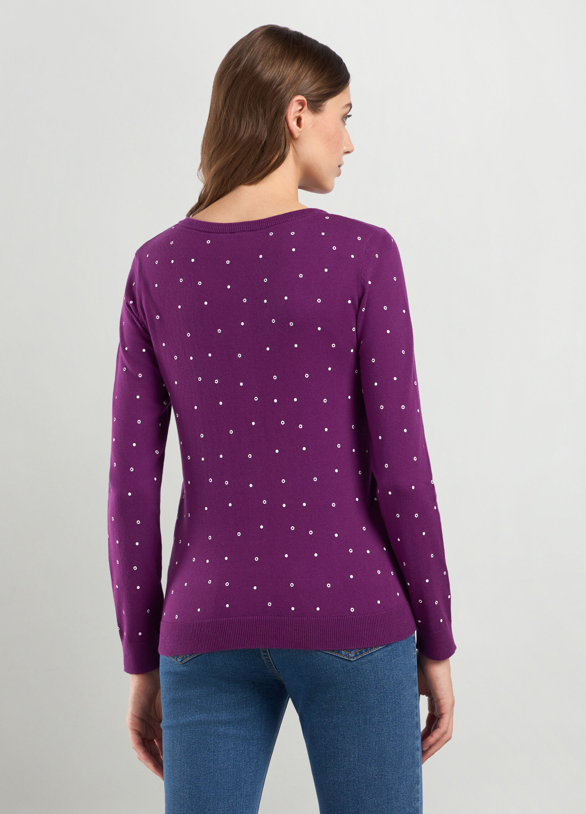 Cardigan misto cotone con stampa donna_1