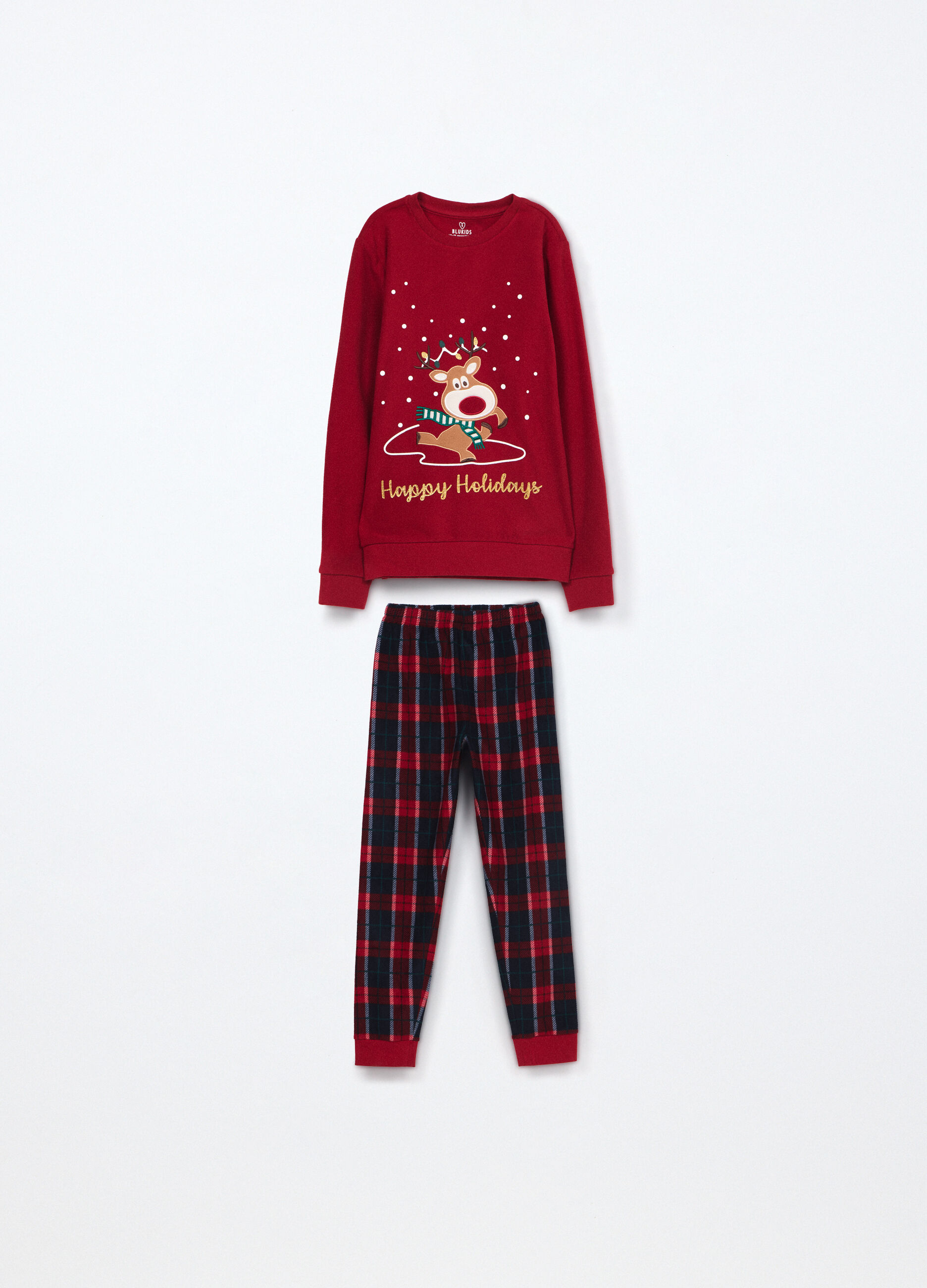 Set pigiama lungo in pile ragazza_0