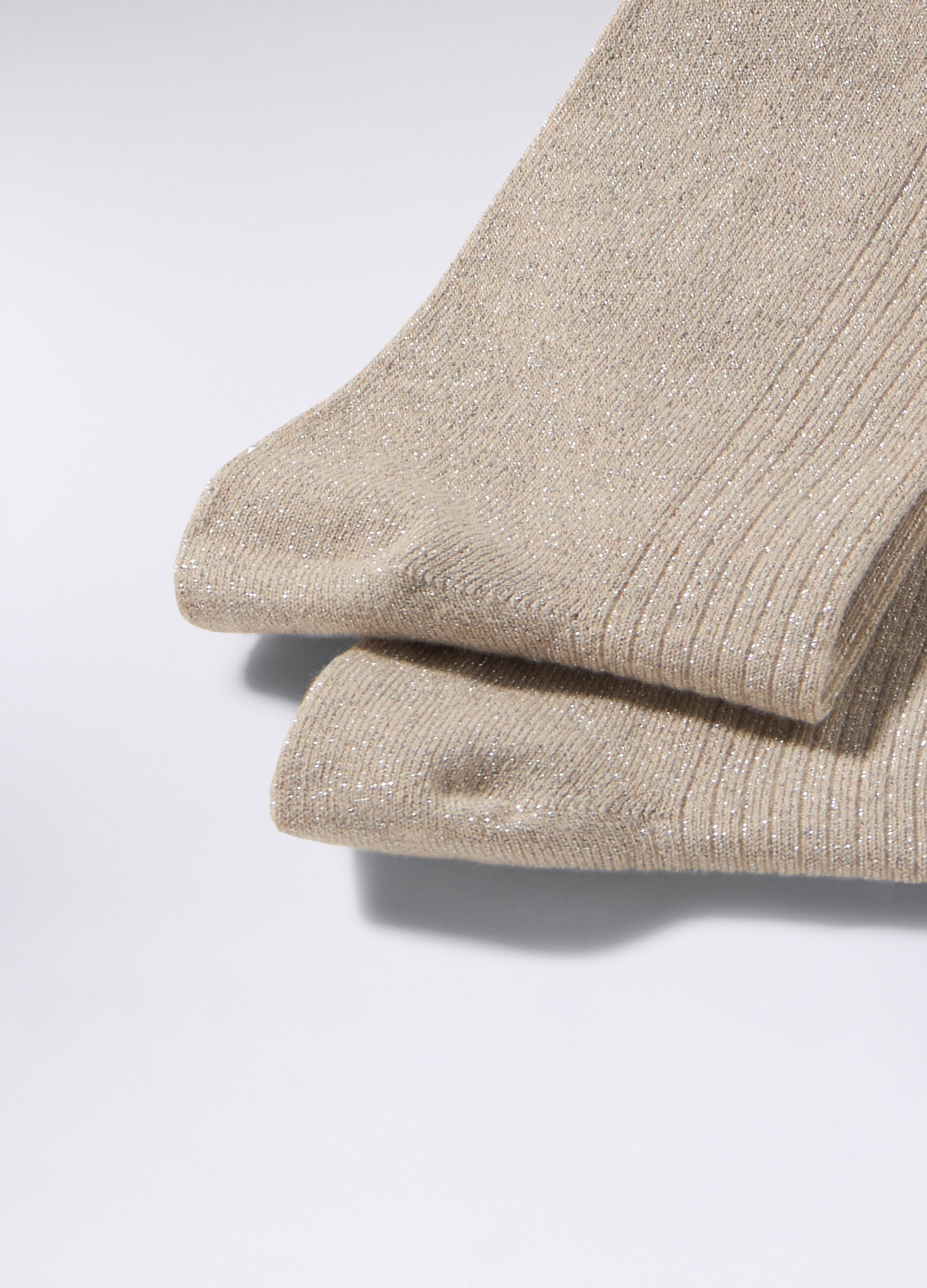 Calze midi in costina misto cotone stretch donna_1