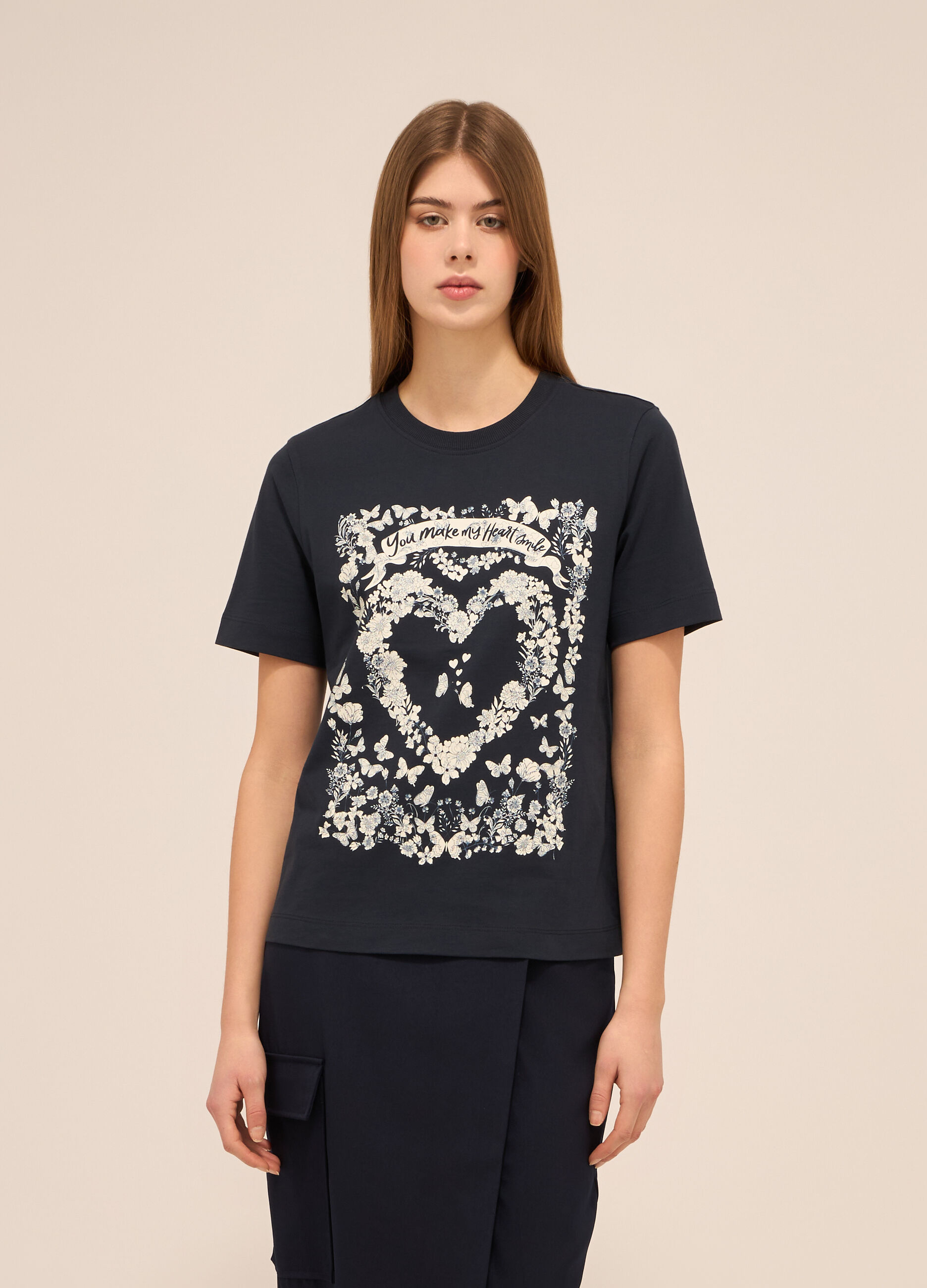 T-shirt in puro cotone donna_0