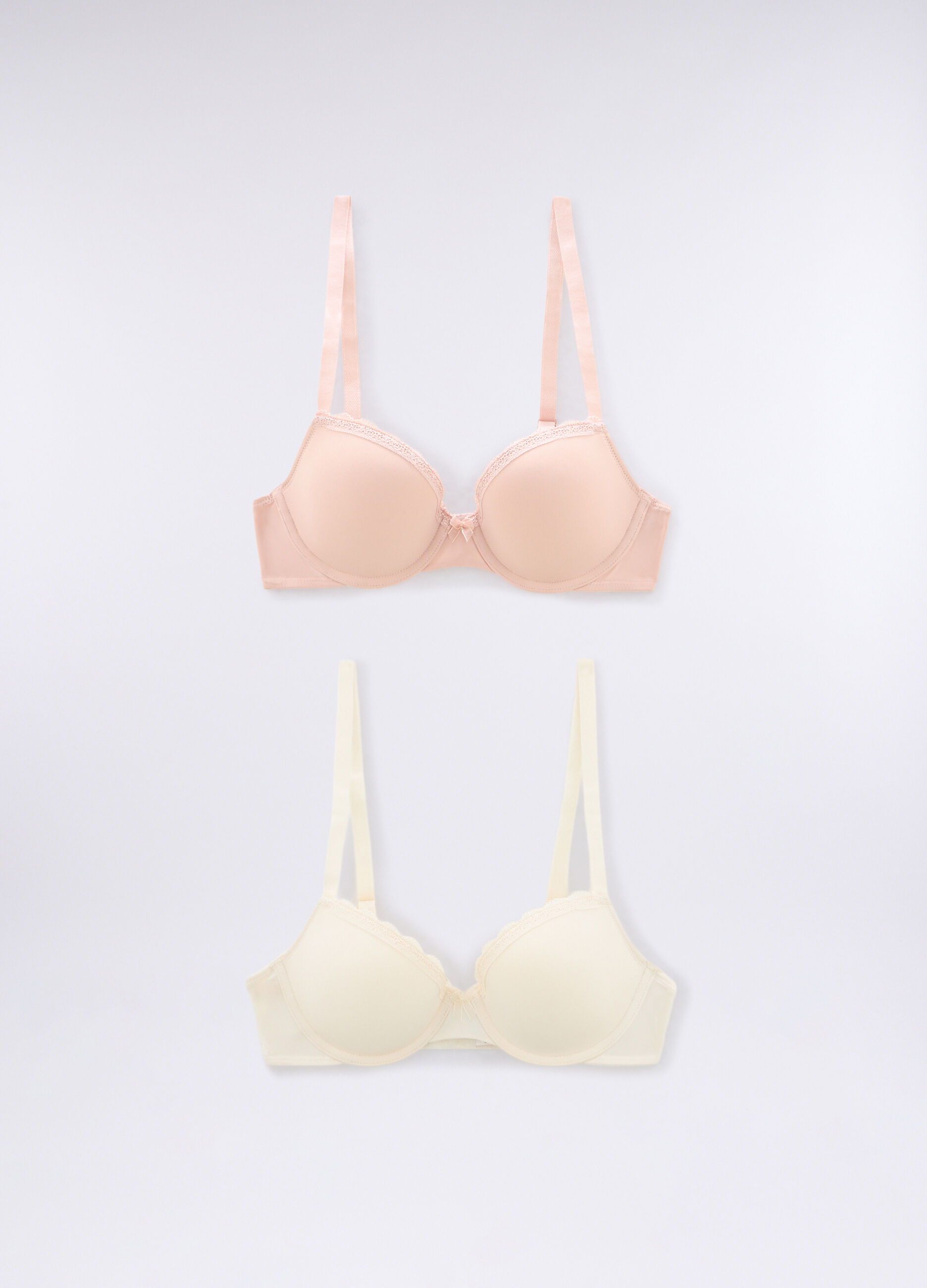 Pack 2 reggiseni a balconcino in microfibra stretch donna_0
