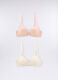Pack 2 reggiseni a balconcino in microfibra stretch donna_0