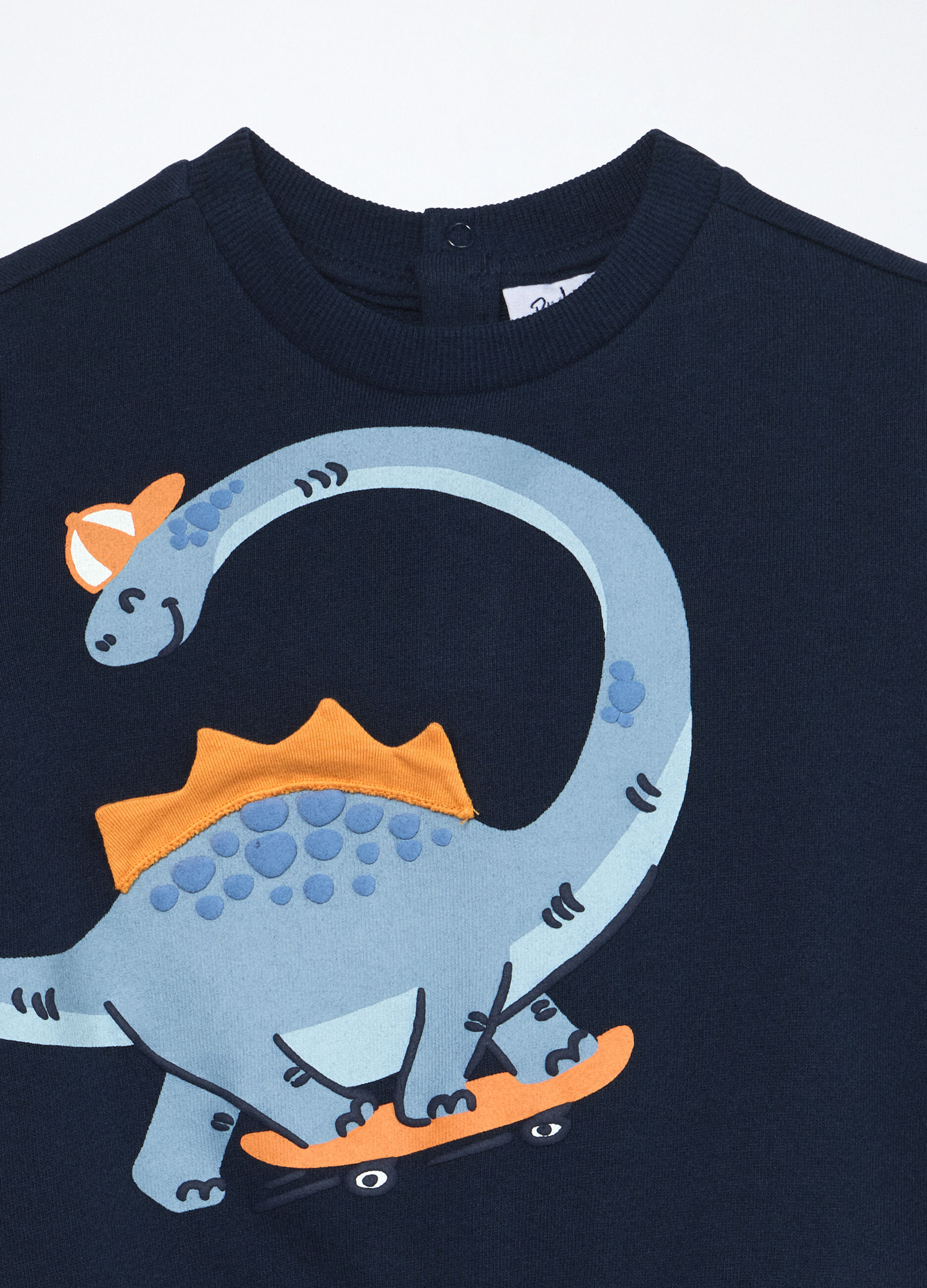 Jogging set in french terry di puro cotone neonato_2